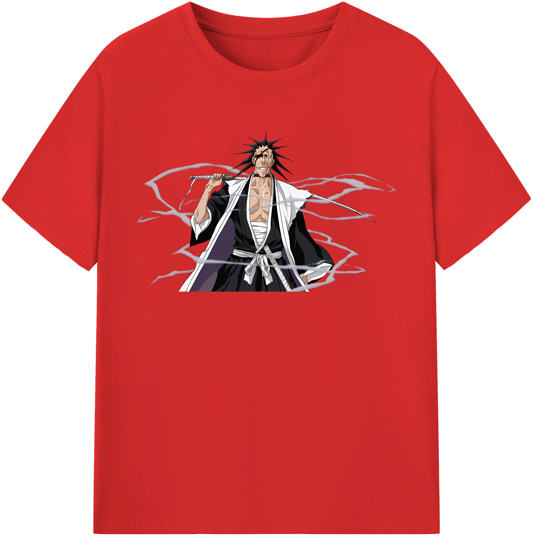 （画像用） ブリーチ ざらき けんぱち BLEACH Zaraki Kenpachi レディースカジュアルプリントTシャツ（綿100％）