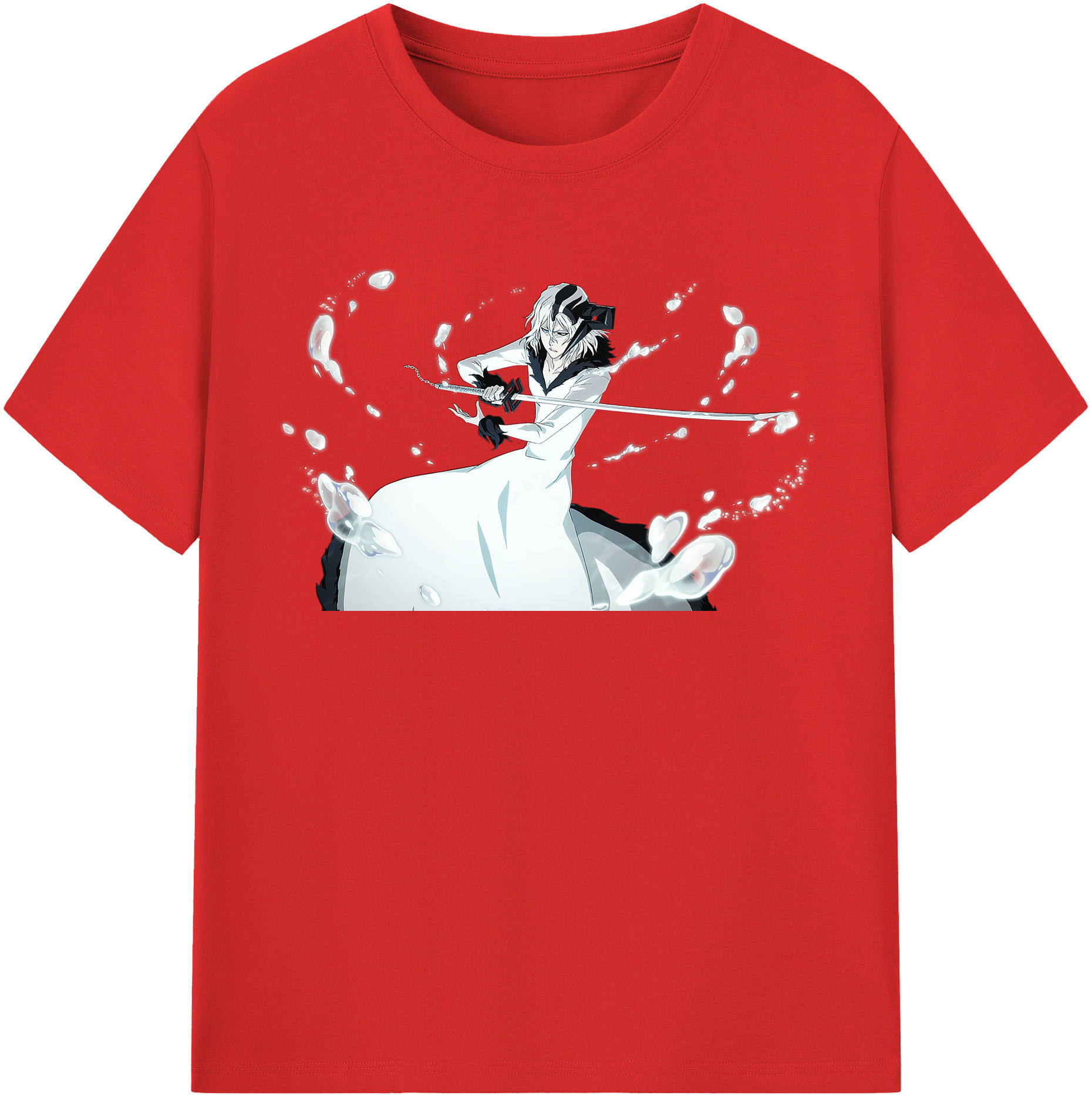 （画像用） ブリーチ 黒崎一護（くろさき いちご）BLEACH Kurosaki Ichigo レディースカジュアルプリントTシャツ（綿100％）