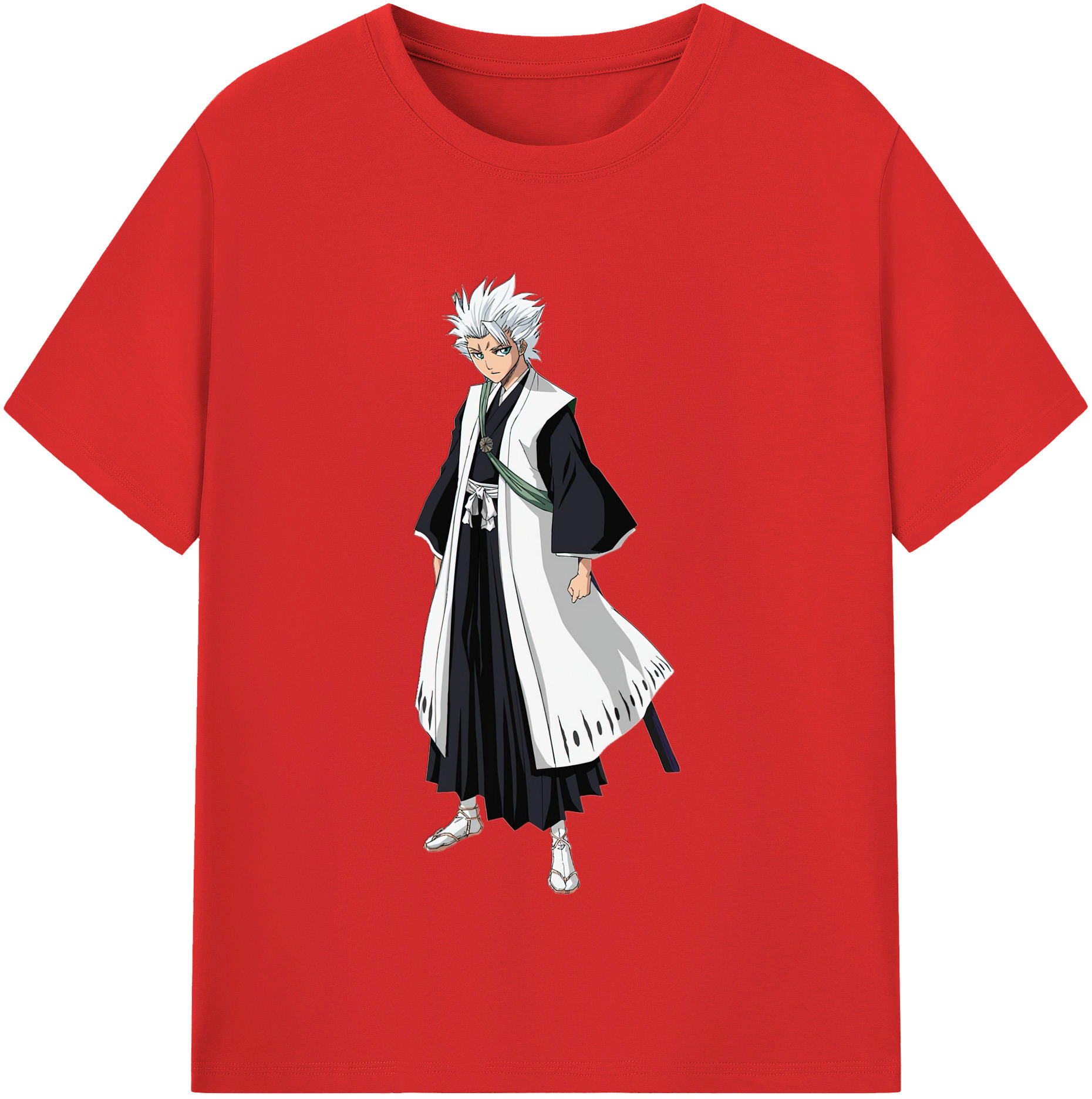 （画像用） ブリーチ 日番谷冬獅郎（ひつがや とうしろう） BLEACH Hitsugaya Toushirou レディースカジュアルプリントTシャツ（綿100％）