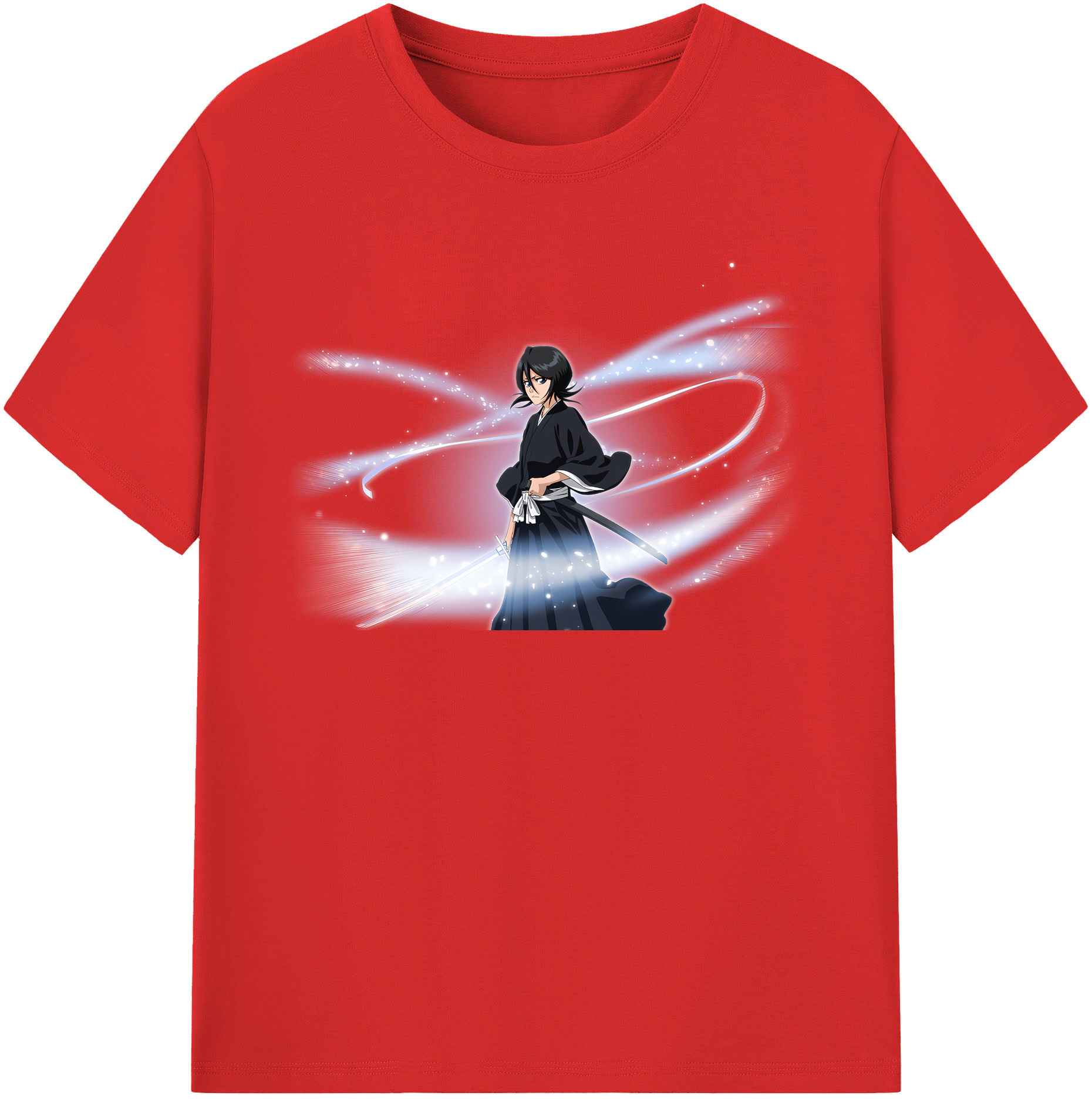 （画像用） ブリーチ 朽木ルキア BLEACH Kuchiki Rukia レディースカジュアルプリントTシャツ（綿100％）
