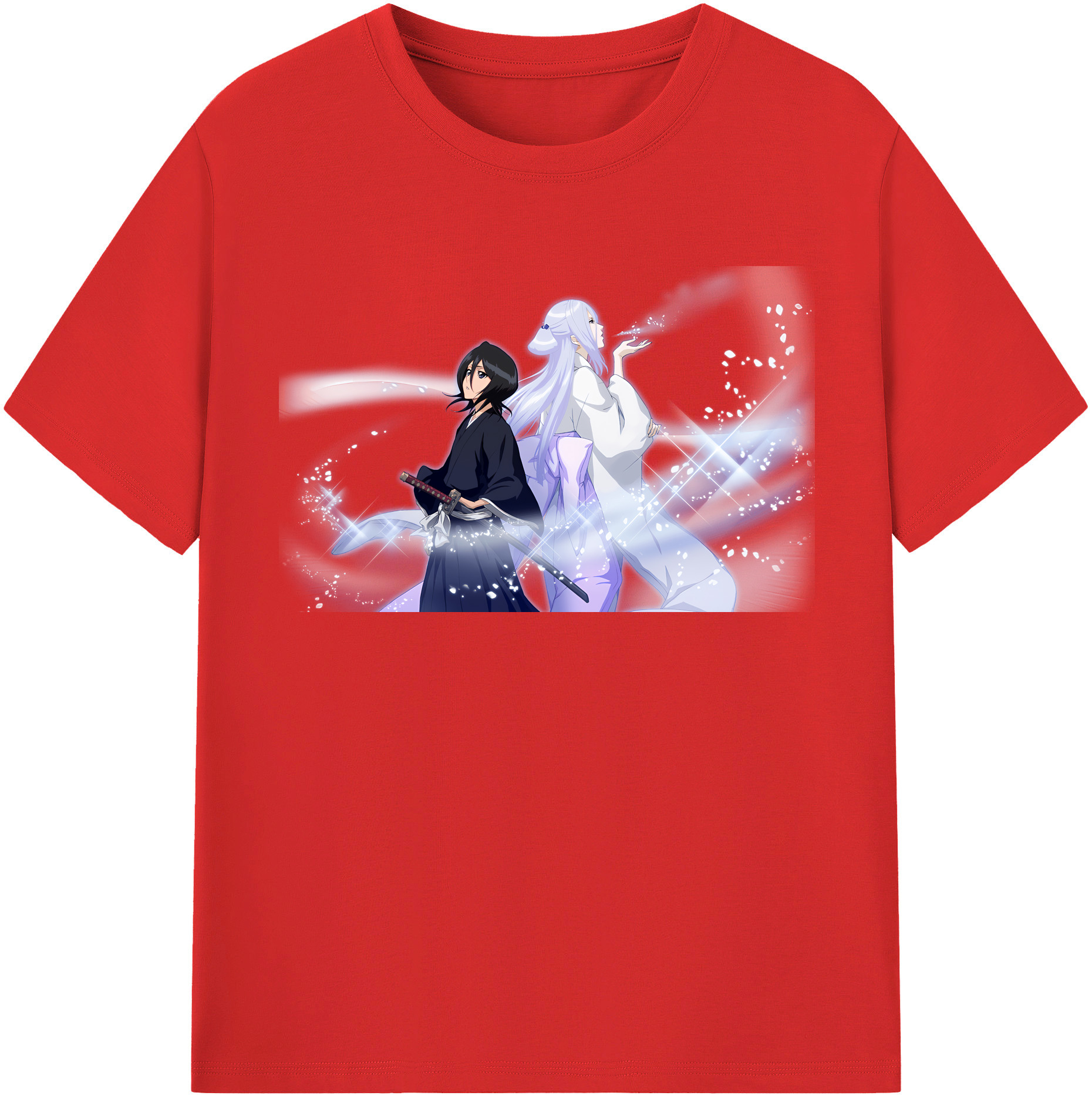 （画像用） ブリーチ 朽木ルキア BLEACH Kuchiki Rukia レディースカジュアルプリントTシャツ（綿100％）