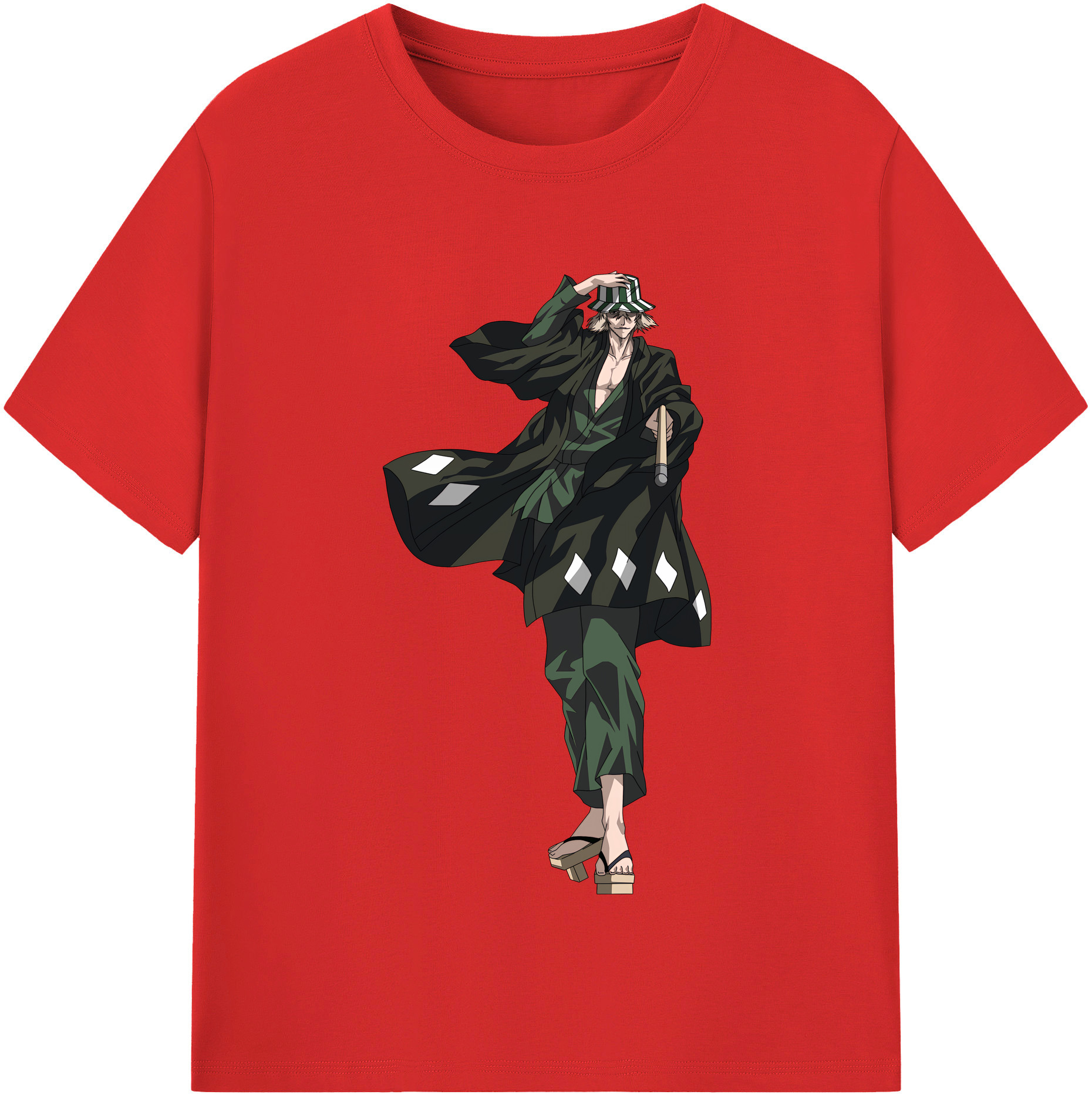 （画像用） "ブリーチ 浦原 喜助（うらはら きすけ） BLEACH Urahara Kisuke " レディースカジュアルプリントTシャツ（綿100％）