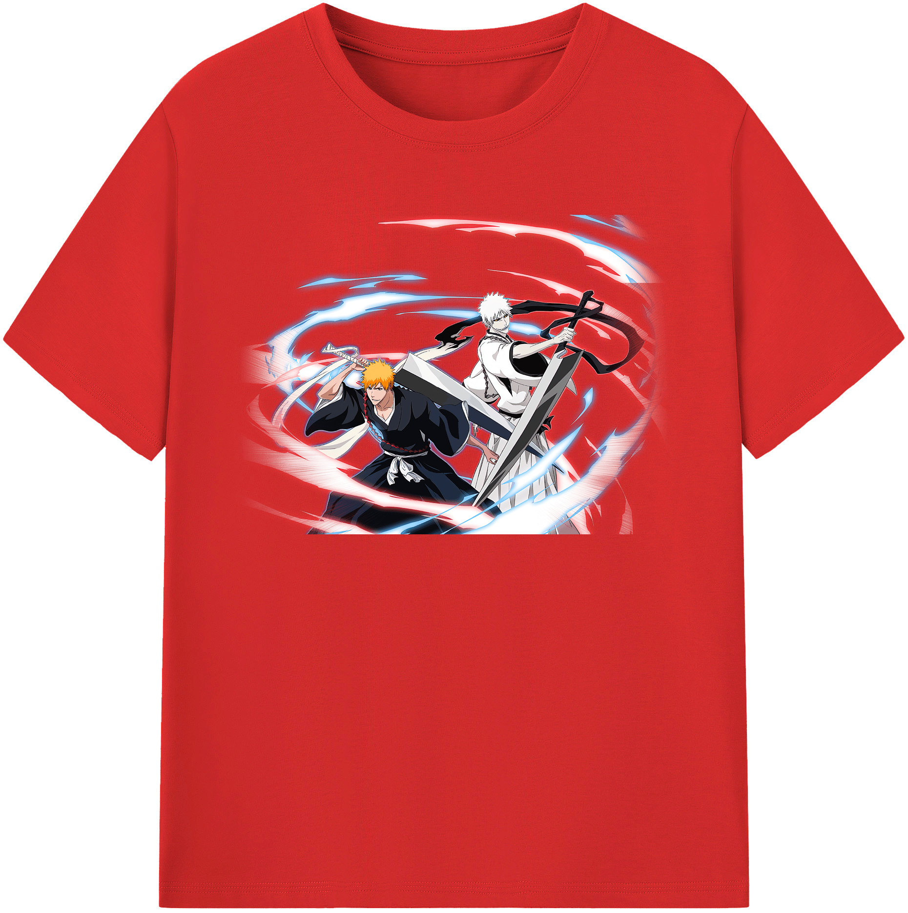 （画像用） ブリーチ 黒崎一護（くろさき いちご）BLEACH Kurosaki Ichigo レディースカジュアルプリントTシャツ（綿100％）