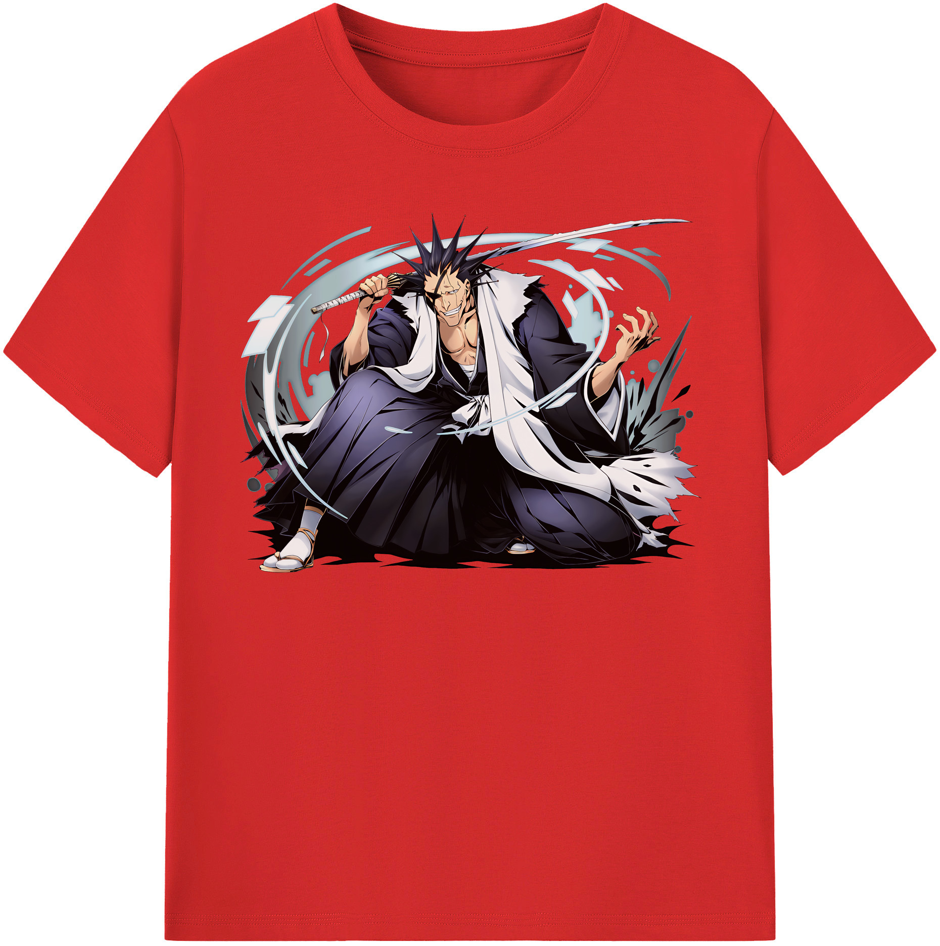 （画像用） ブリーチ ざらき けんぱち BLEACH Zaraki Kenpachi レディースカジュアルプリントTシャツ（綿100％）