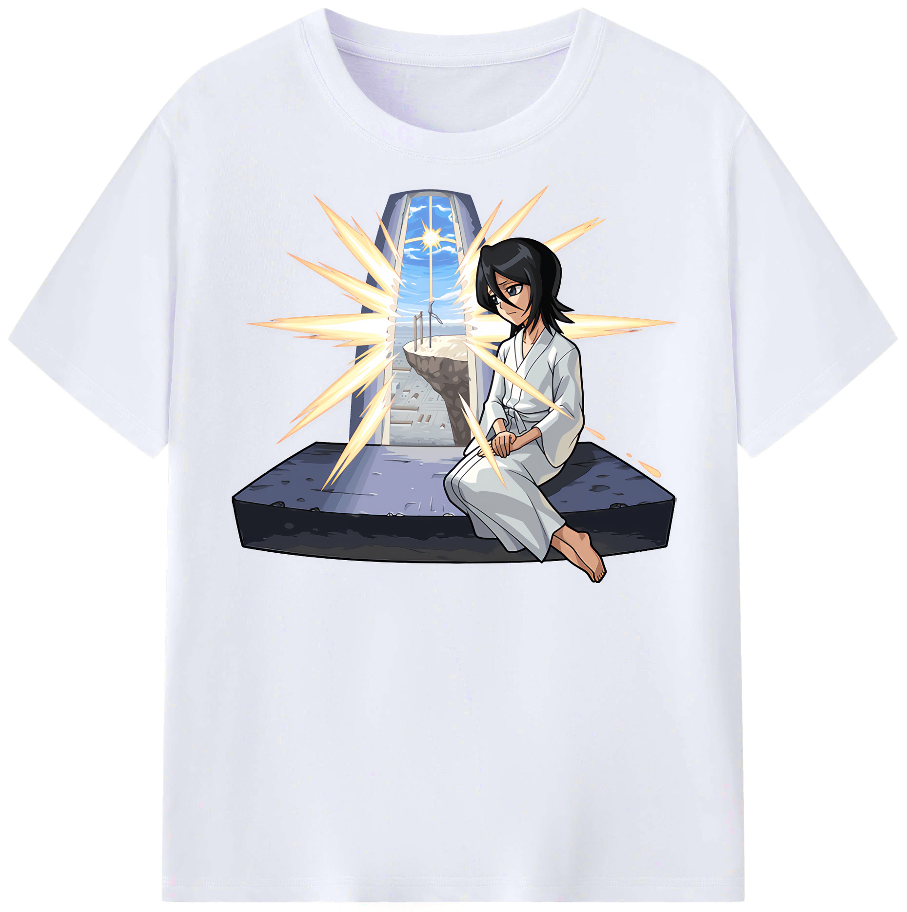 （画像用） ブリーチ 朽木ルキア BLEACH Kuchiki Rukia レディースカジュアルプリントTシャツ（綿100％）