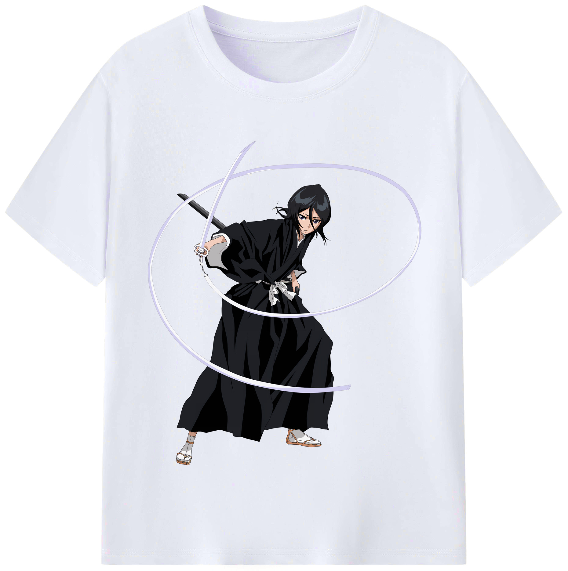 （画像用） ブリーチ 朽木ルキア BLEACH Kuchiki Rukia レディースカジュアルプリントTシャツ（綿100％）