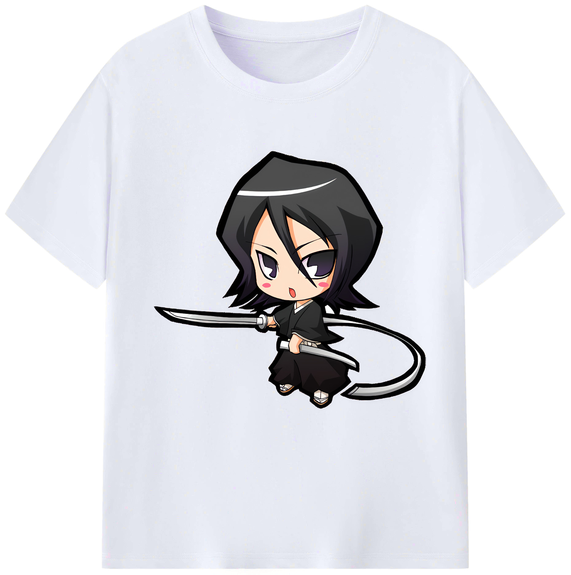 （画像用） ブリーチ 朽木ルキア BLEACH Kuchiki Rukia レディースカジュアルプリントTシャツ（綿100％）