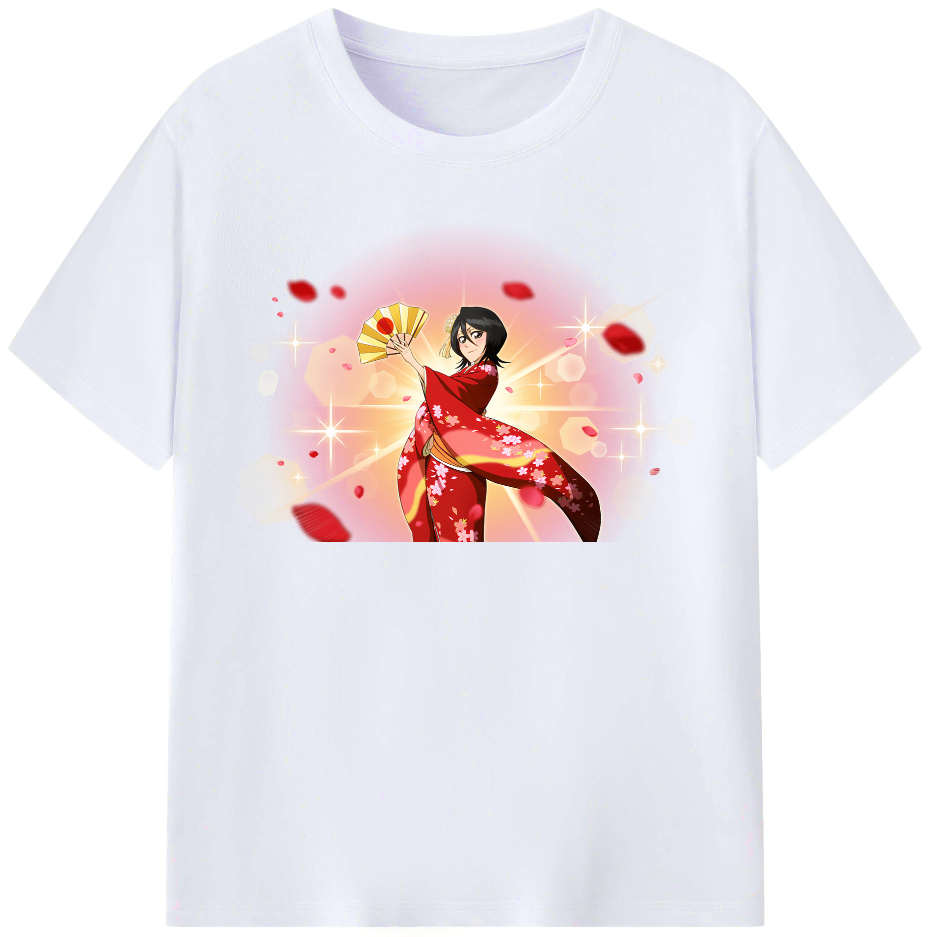 （画像用） ブリーチ 朽木ルキア BLEACH Kuchiki Rukia レディースカジュアルプリントTシャツ（綿100％）