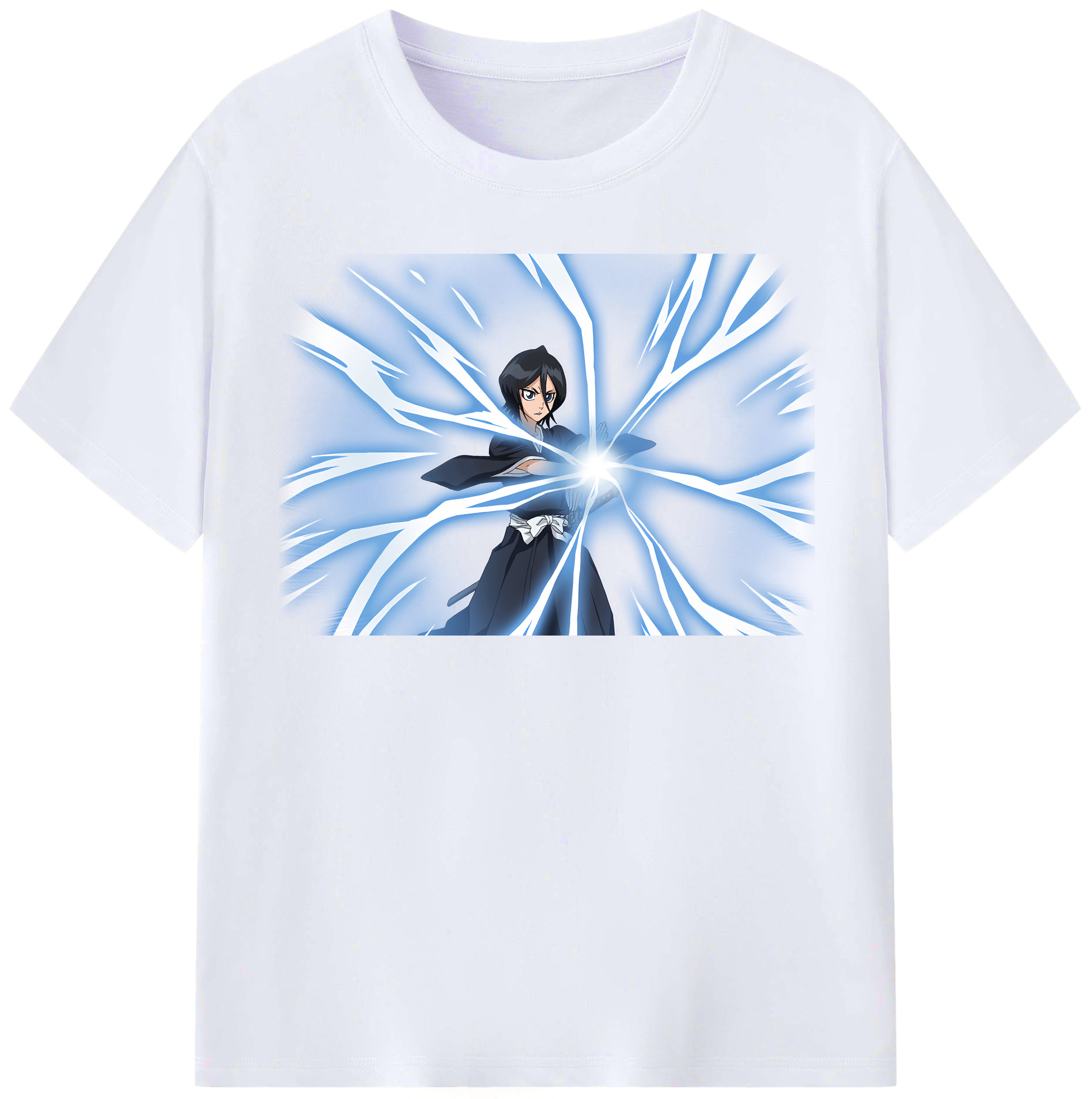 （画像用） ブリーチ 朽木ルキア BLEACH Kuchiki Rukia レディースカジュアルプリントTシャツ（綿100％）