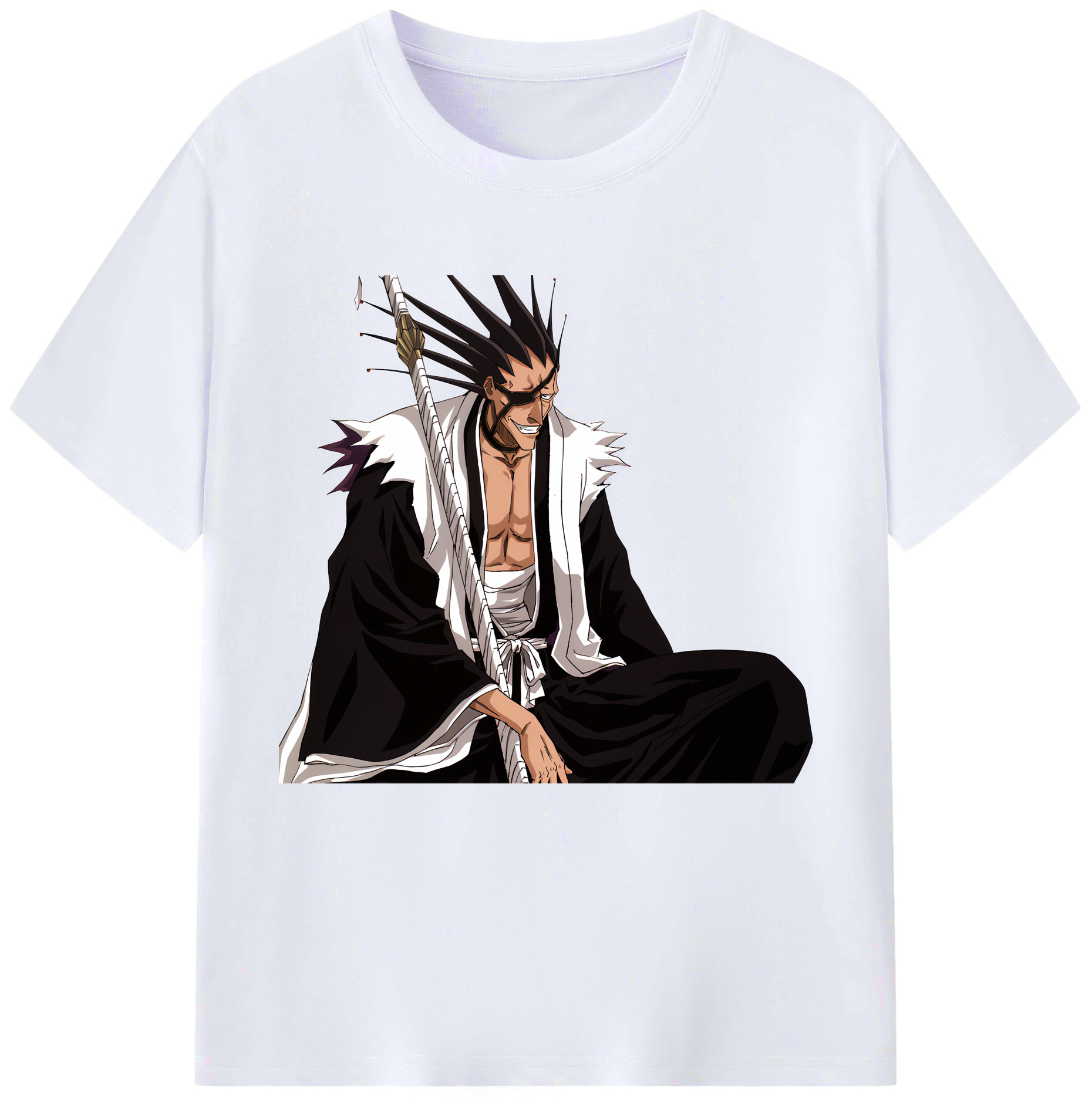 （画像用） ブリーチ ざらき けんぱち BLEACH Zaraki Kenpachi レディースカジュアルプリントTシャツ（綿100％）