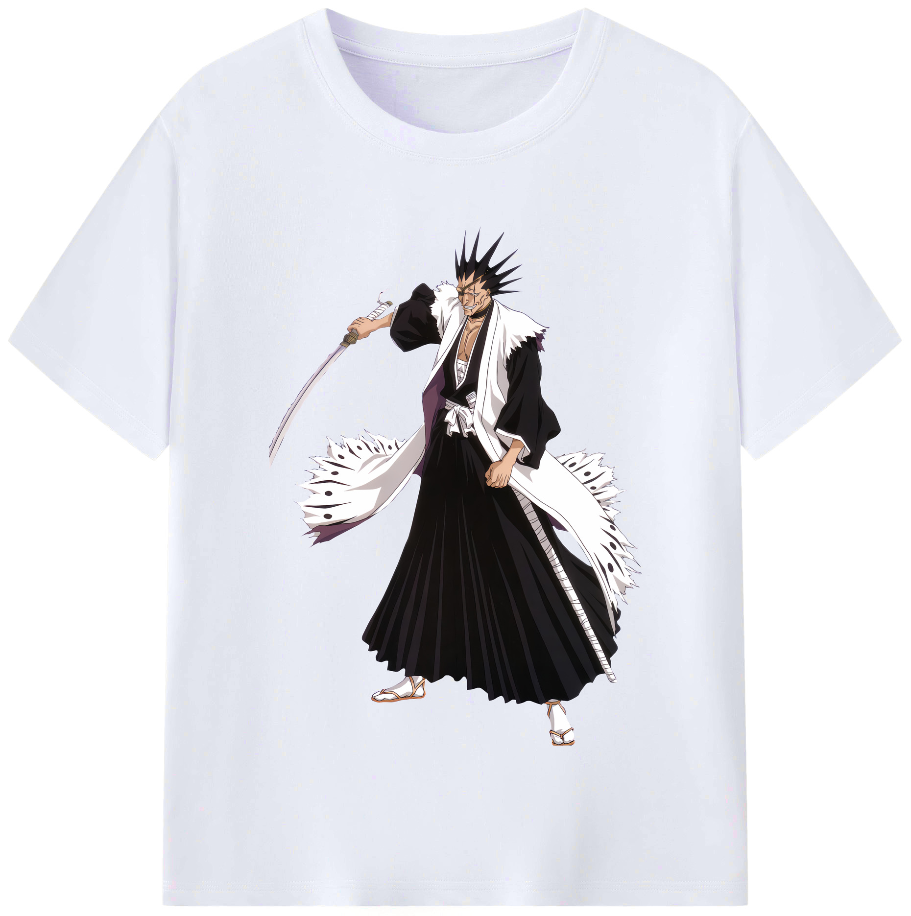（画像用） ブリーチ ざらき けんぱち BLEACH Zaraki Kenpachi レディースカジュアルプリントTシャツ（綿100％）