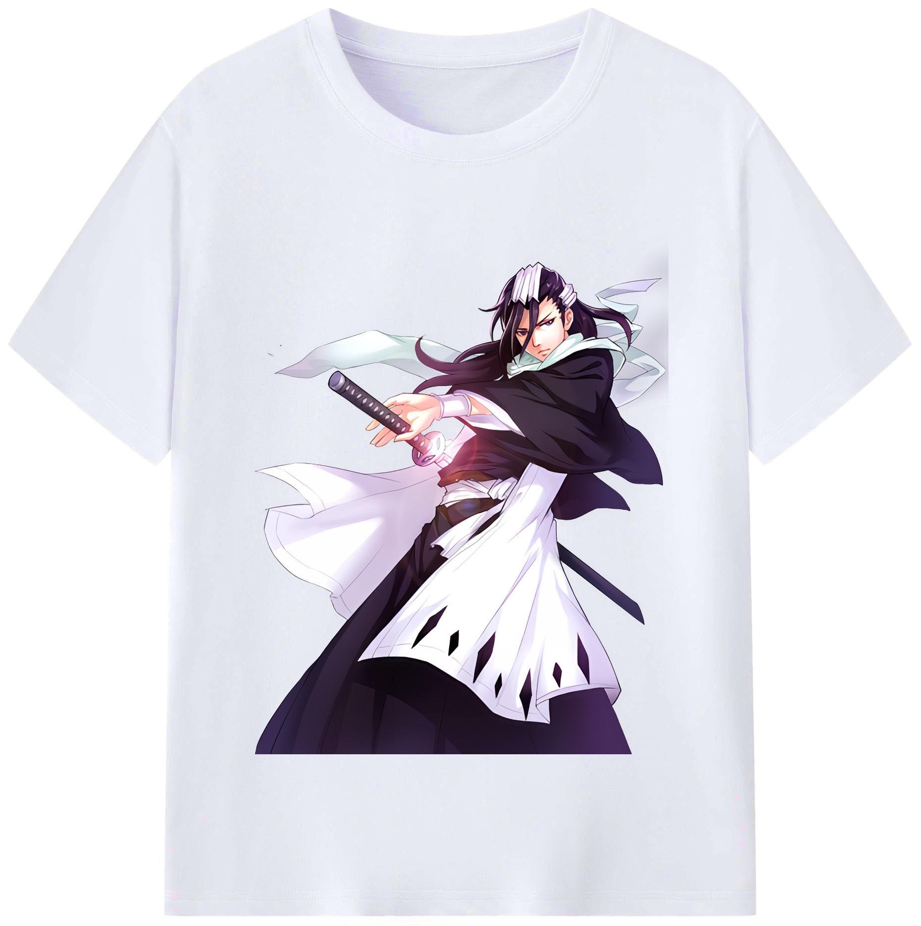（画像用） ブリーチ くちき びゃくや BLEACH Kuchiki Byakuya レディースカジュアルプリントTシャツ（綿100％）