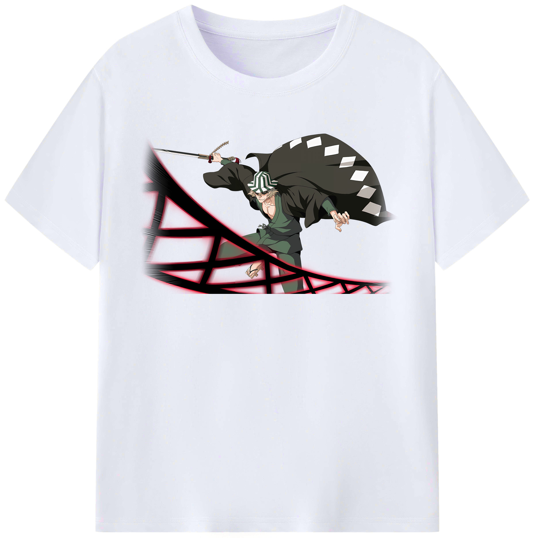 （画像用） "ブリーチ 浦原 喜助（うらはら きすけ） BLEACH Urahara Kisuke " レディースカジュアルプリントTシャツ（綿100％）