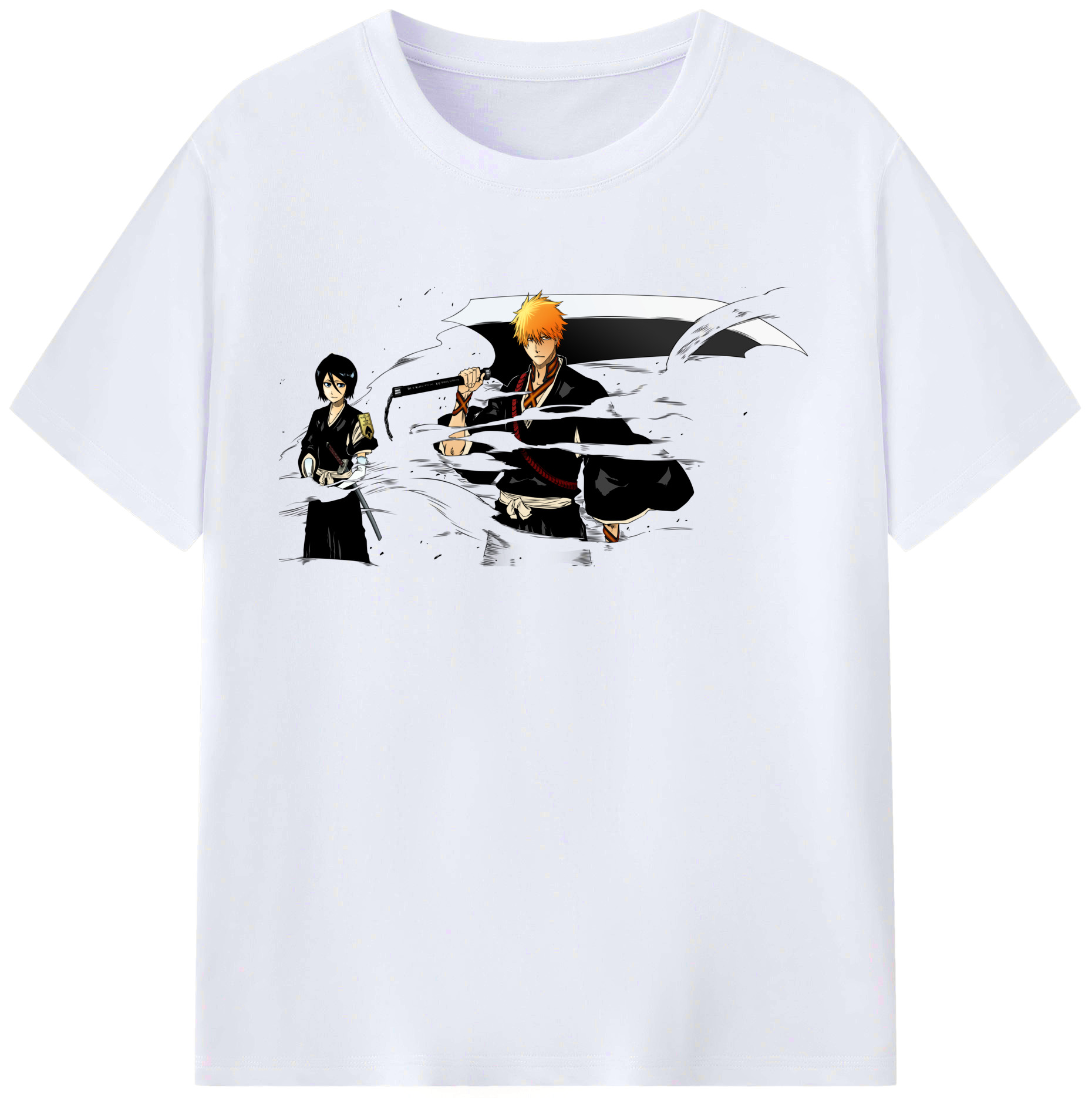 （画像用） ブリーチ 黒崎一護（くろさき いちご）BLEACH Kurosaki Ichigo レディースカジュアルプリントTシャツ（綿100％）