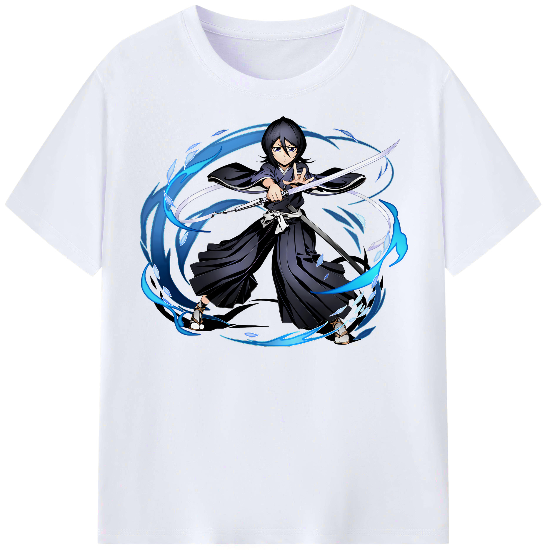 （画像用） ブリーチ 朽木ルキア BLEACH Kuchiki Rukia レディースカジュアルプリントTシャツ（綿100％）