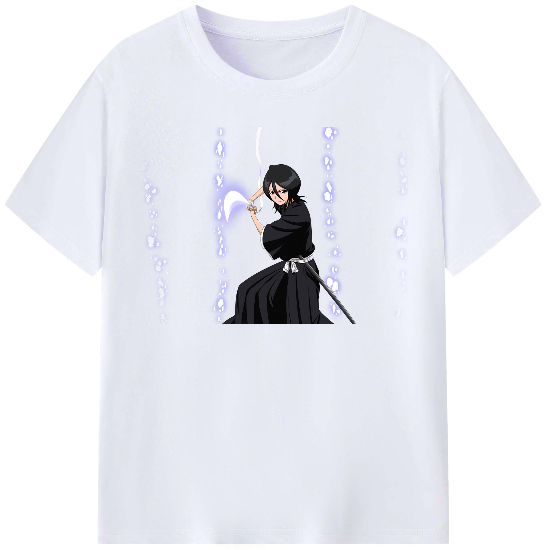 （画像用） ブリーチ 朽木ルキア BLEACH Kuchiki Rukia レディースカジュアルプリントTシャツ（綿100％）