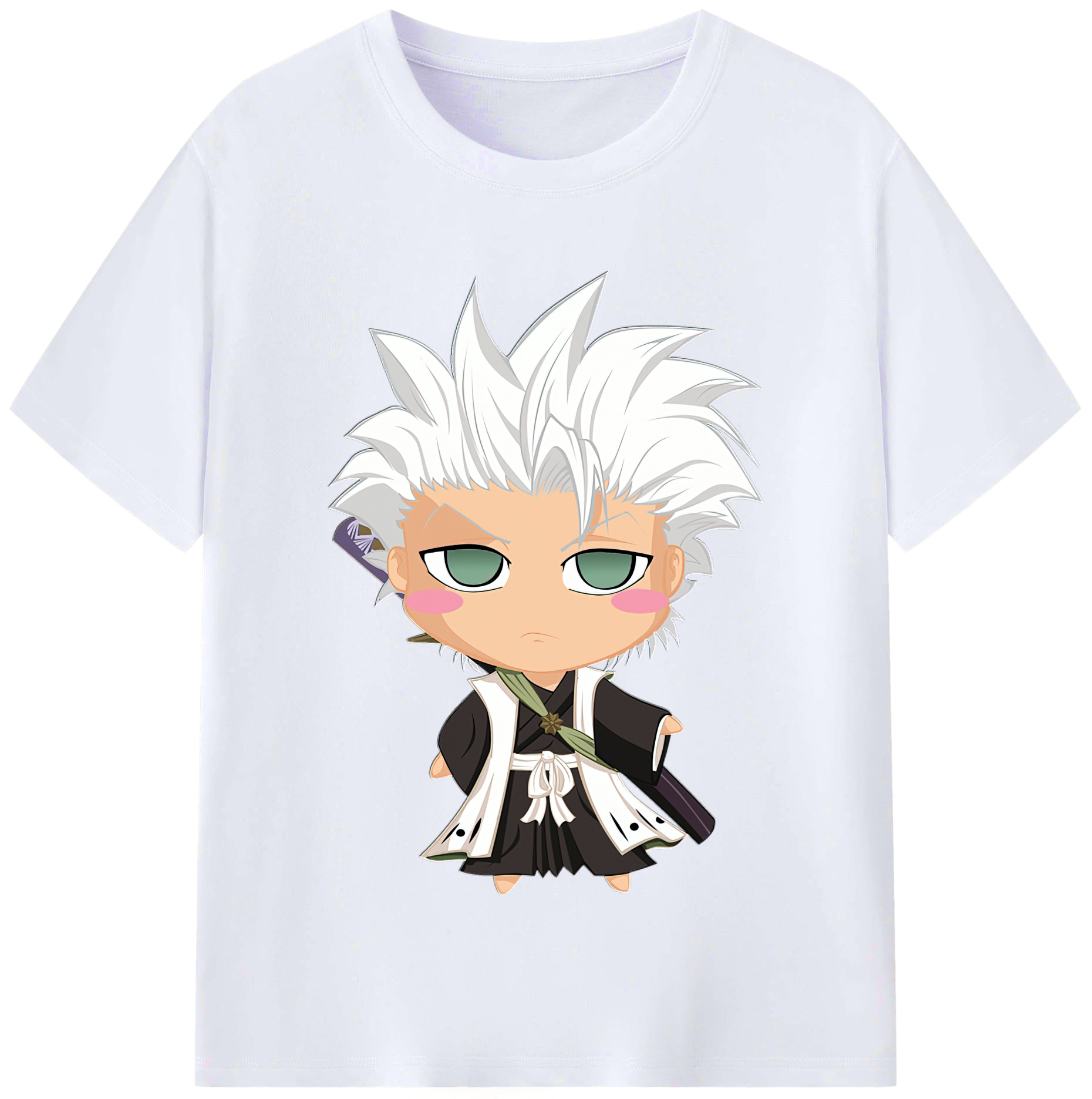 （画像用） ブリーチ 日番谷冬獅郎（ひつがや とうしろう） BLEACH Hitsugaya Toushirou レディースカジュアルプリントTシャツ（綿100％）
