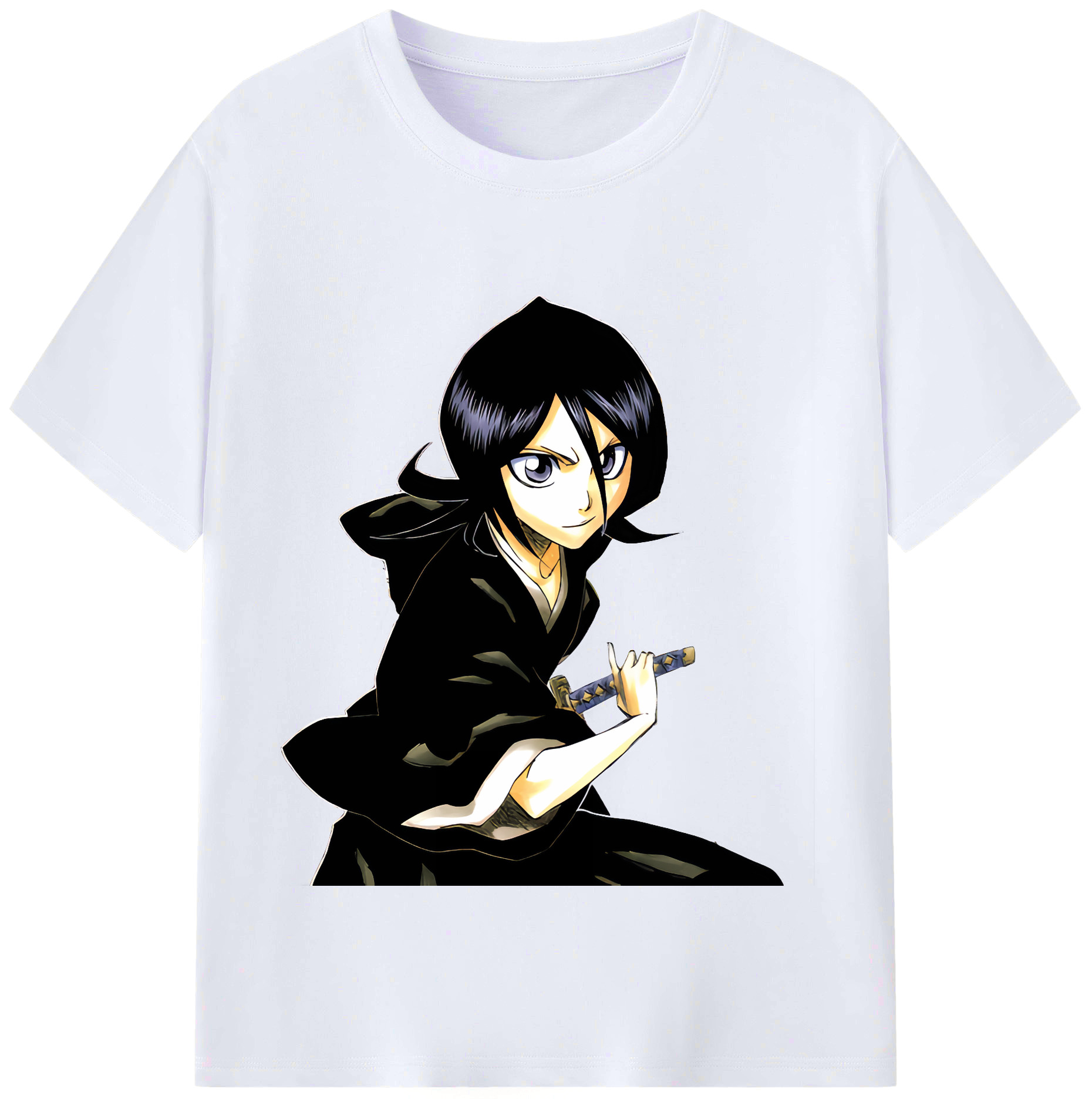 （画像用） ブリーチ 朽木ルキア BLEACH Kuchiki Rukia レディースカジュアルプリントTシャツ（綿100％）