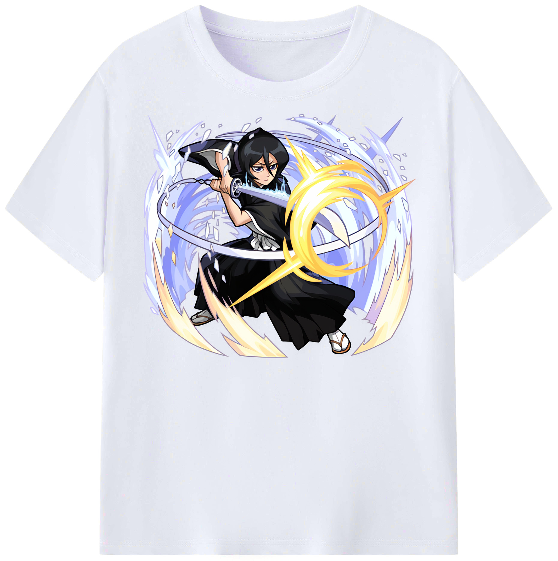 （画像用） ブリーチ 朽木ルキア BLEACH Kuchiki Rukia レディースカジュアルプリントTシャツ（綿100％）