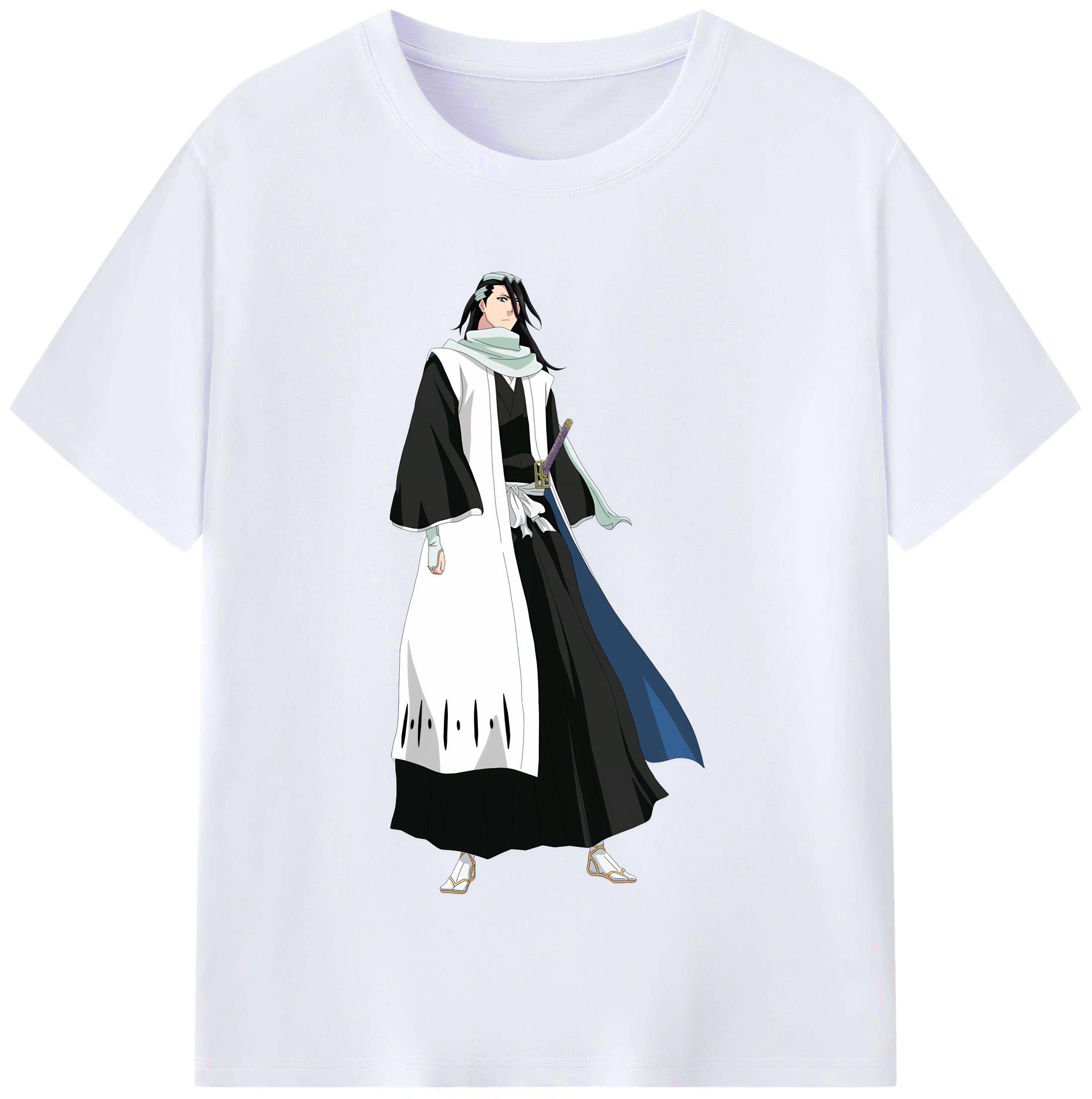 （画像用） ブリーチ くちき びゃくや BLEACH Kuchiki Byakuya レディースカジュアルプリントTシャツ（綿100％）