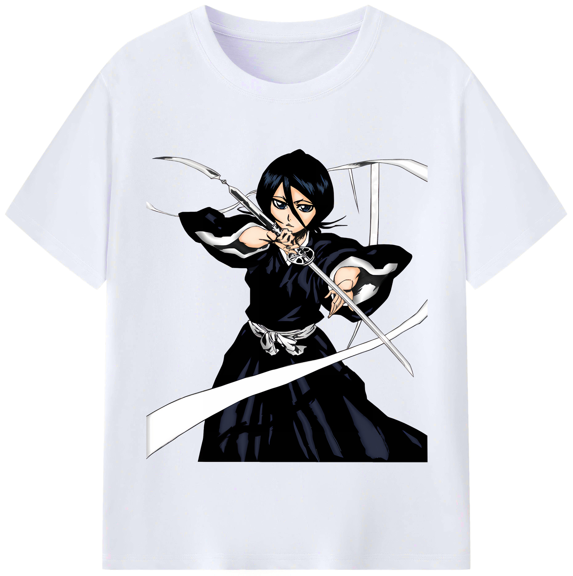 （画像用） ブリーチ 朽木ルキア BLEACH Kuchiki Rukia レディースカジュアルプリントTシャツ（綿100％）
