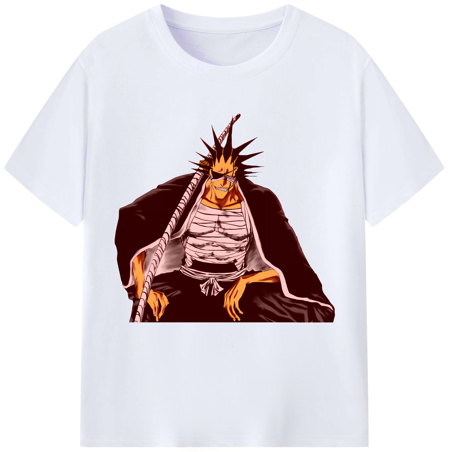 （画像用） ブリーチ ざらき けんぱち BLEACH Zaraki Kenpachi レディースカジュアルプリントTシャツ（綿100％）