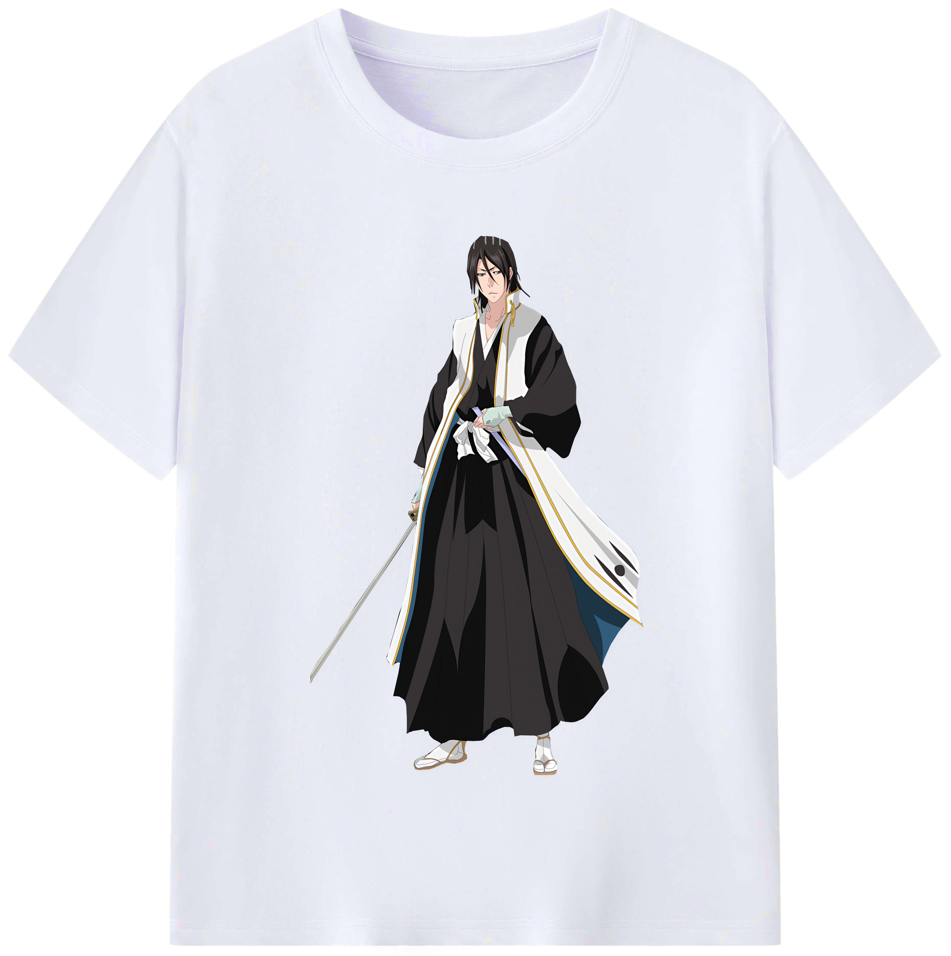 （画像用） ブリーチ くちき びゃくや BLEACH Kuchiki Byakuya レディースカジュアルプリントTシャツ（綿100％）