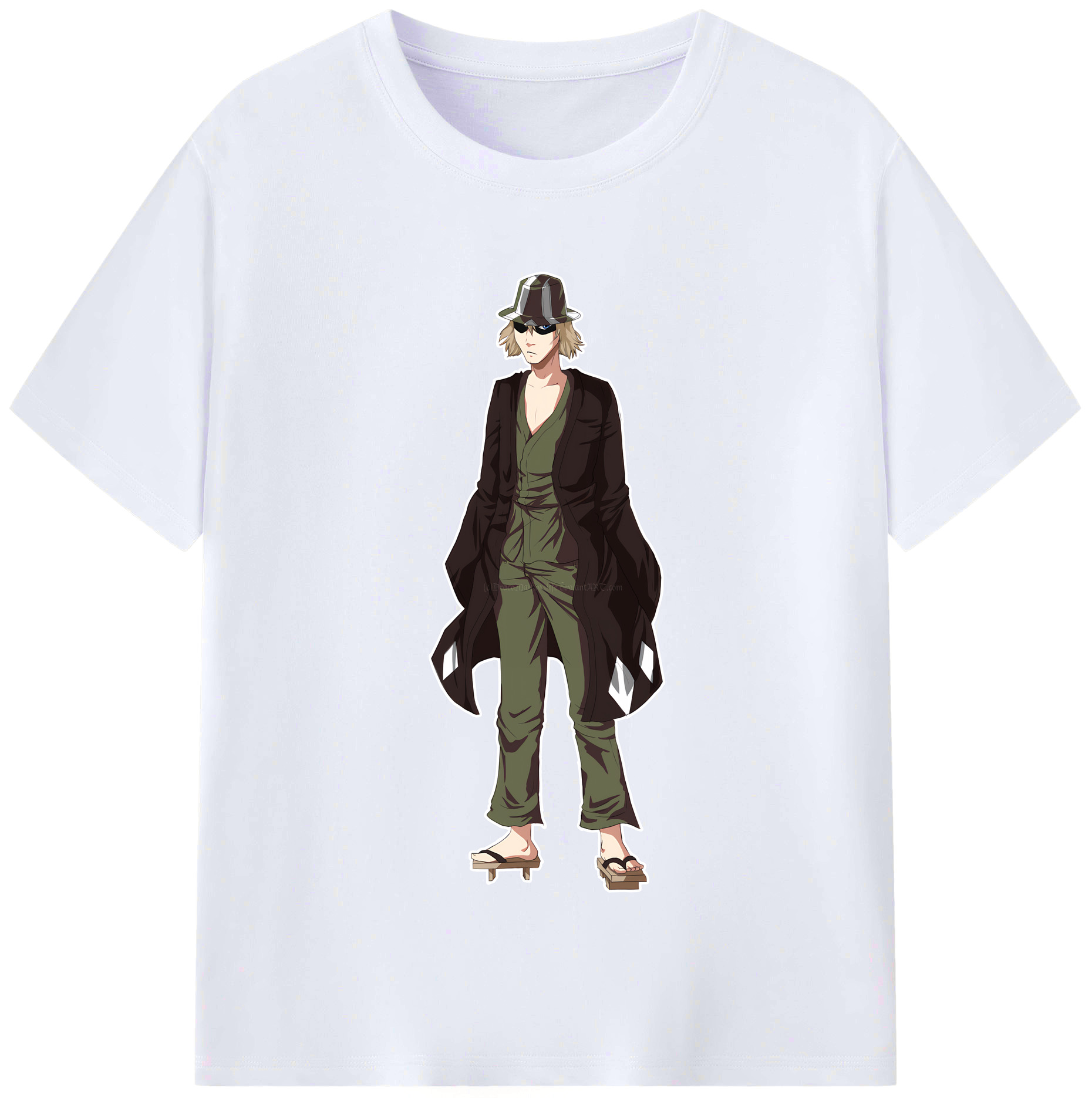 （画像用） "ブリーチ 浦原 喜助（うらはら きすけ） BLEACH Urahara Kisuke " レディースカジュアルプリントTシャツ（綿100％）
