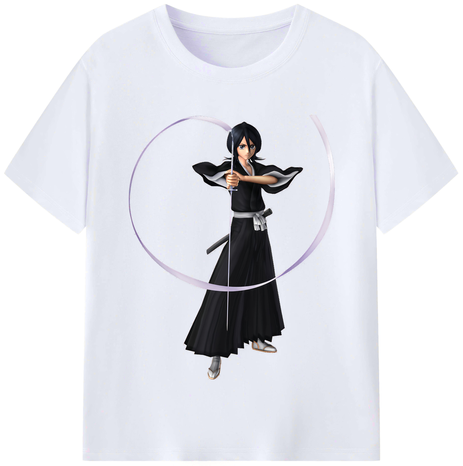 （画像用） ブリーチ 朽木ルキア BLEACH Kuchiki Rukia レディースカジュアルプリントTシャツ（綿100％）