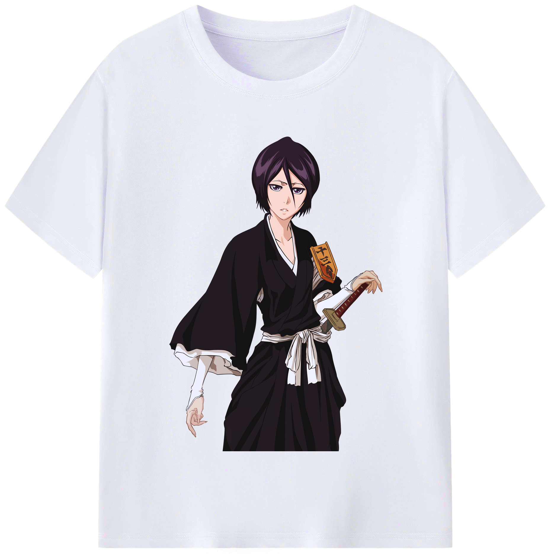 （画像用） ブリーチ 朽木ルキア BLEACH Kuchiki Rukia レディースカジュアルプリントTシャツ（綿100％）