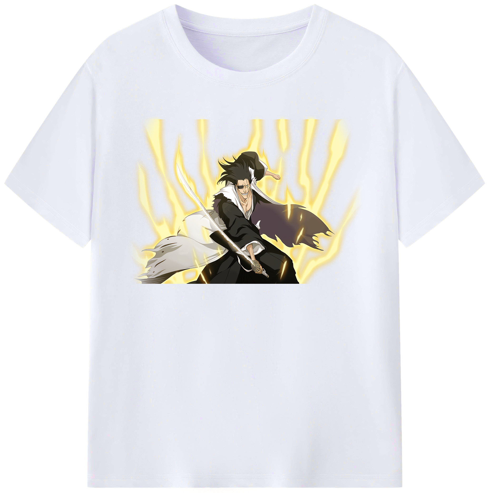 （画像用） ブリーチ ざらき けんぱち BLEACH Zaraki Kenpachi レディースカジュアルプリントTシャツ（綿100％）