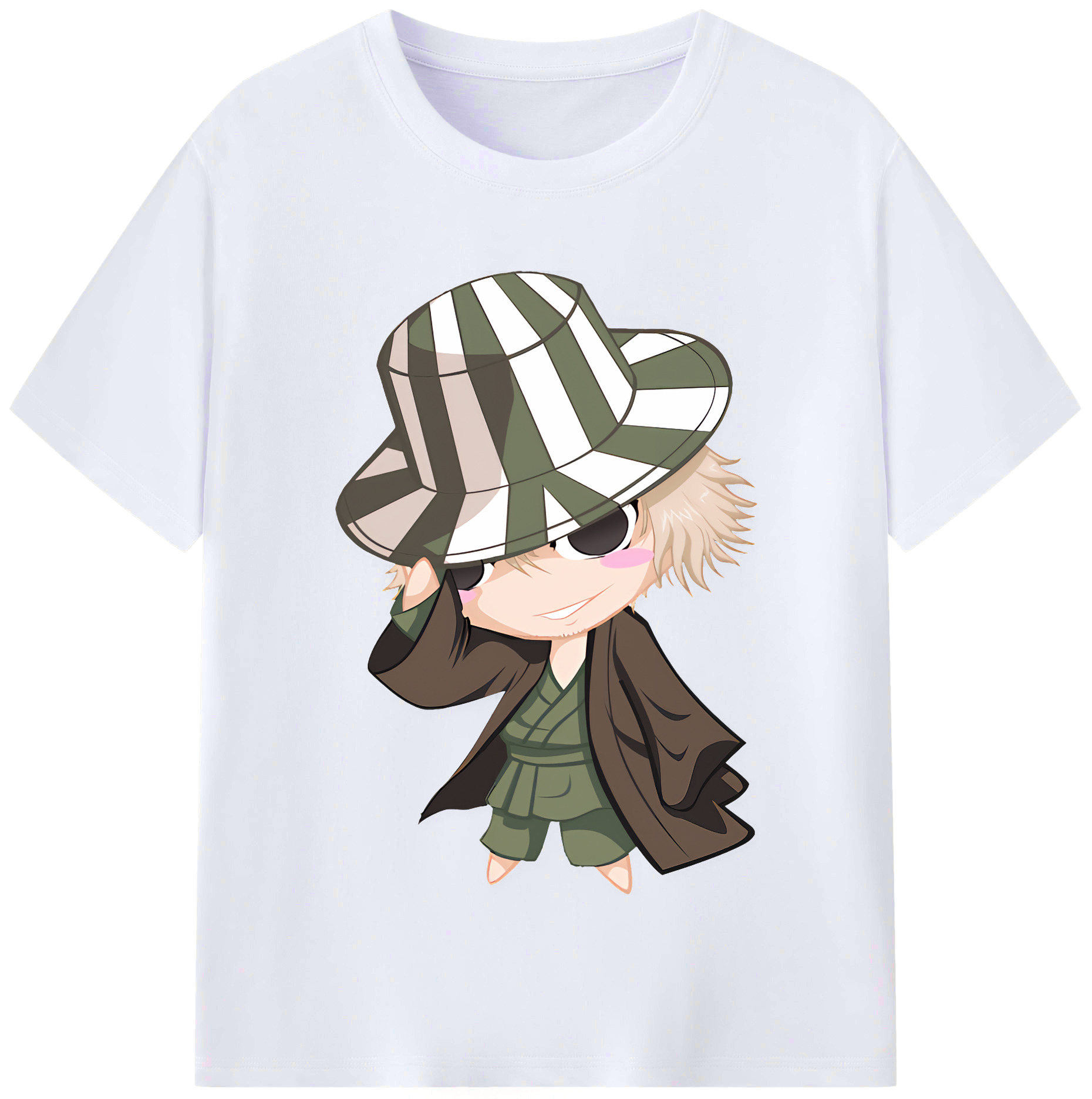 （画像用） "ブリーチ 浦原 喜助（うらはら きすけ） BLEACH Urahara Kisuke " レディースカジュアルプリントTシャツ（綿100％）