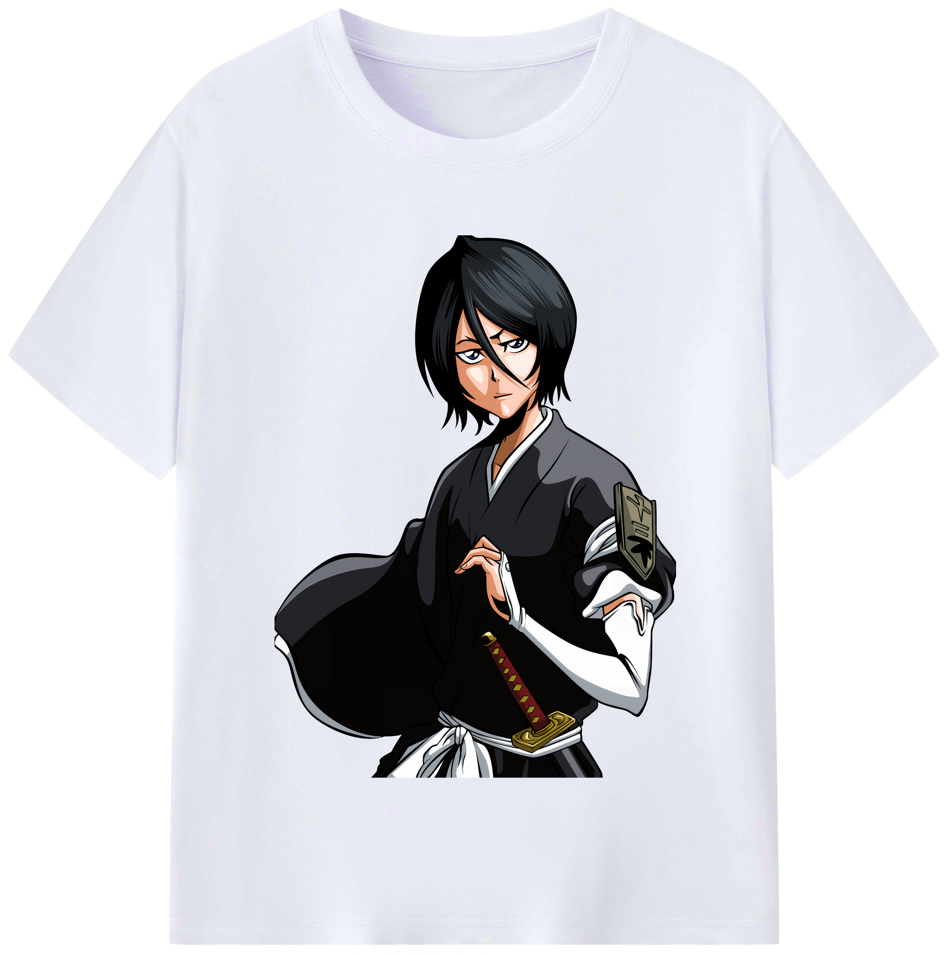（画像用） ブリーチ 朽木ルキア BLEACH Kuchiki Rukia レディースカジュアルプリントTシャツ（綿100％）
