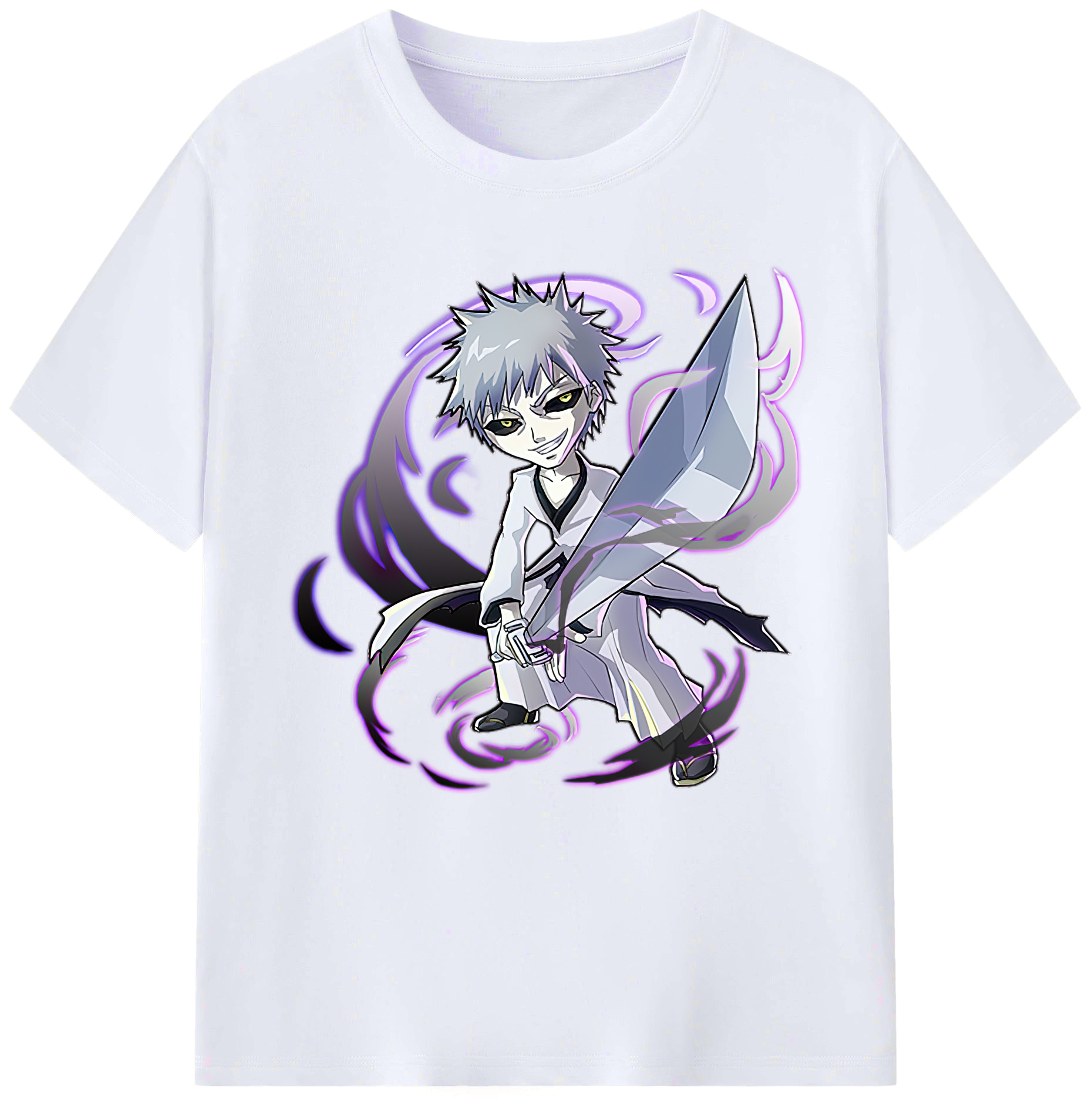 （画像用） ブリーチ 黒崎一護（くろさき いちご）BLEACH Kurosaki Ichigo レディースカジュアルプリントTシャツ（綿100％）