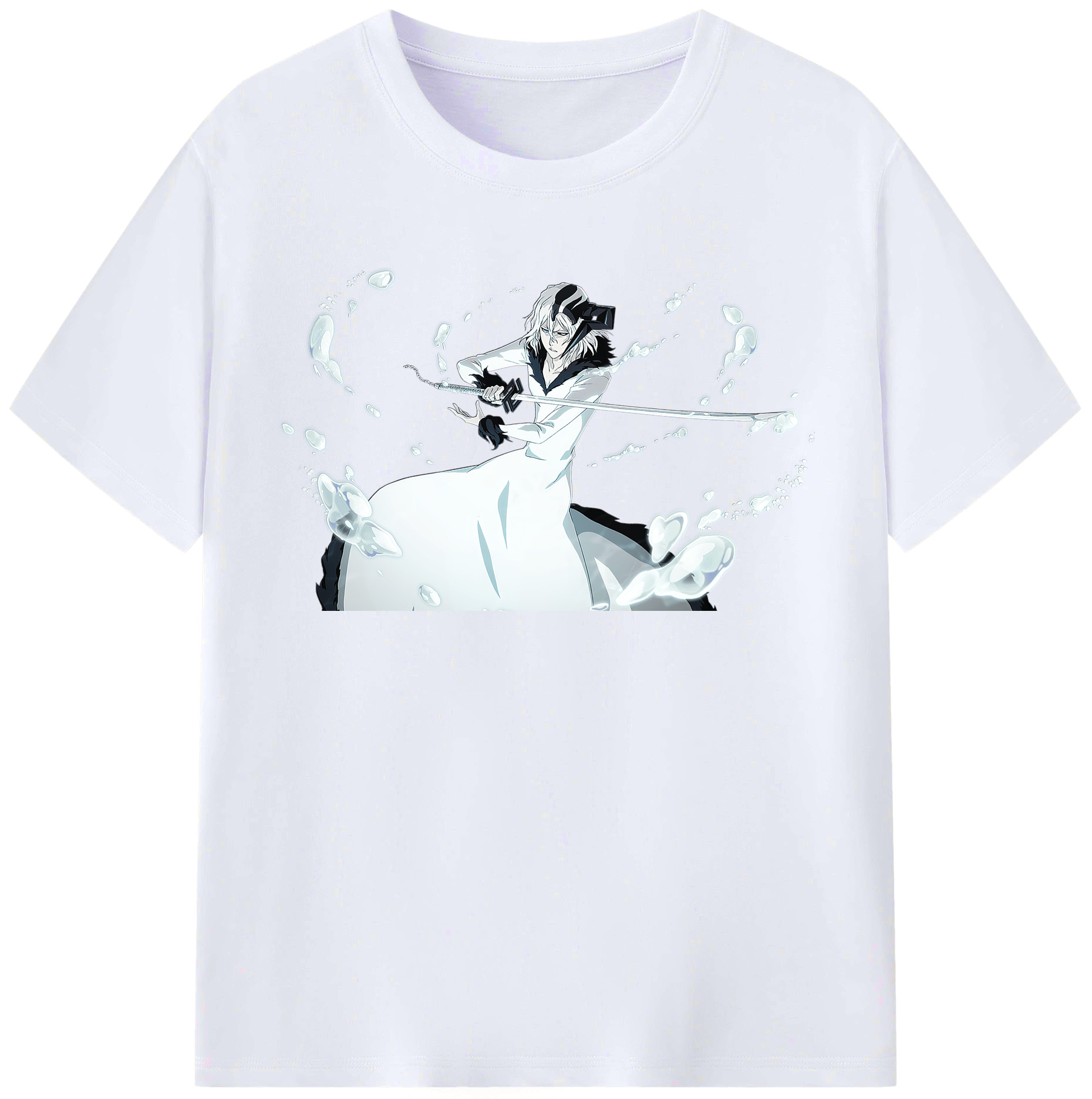 （画像用） ブリーチ 黒崎一護（くろさき いちご）BLEACH Kurosaki Ichigo レディースカジュアルプリントTシャツ（綿100％）