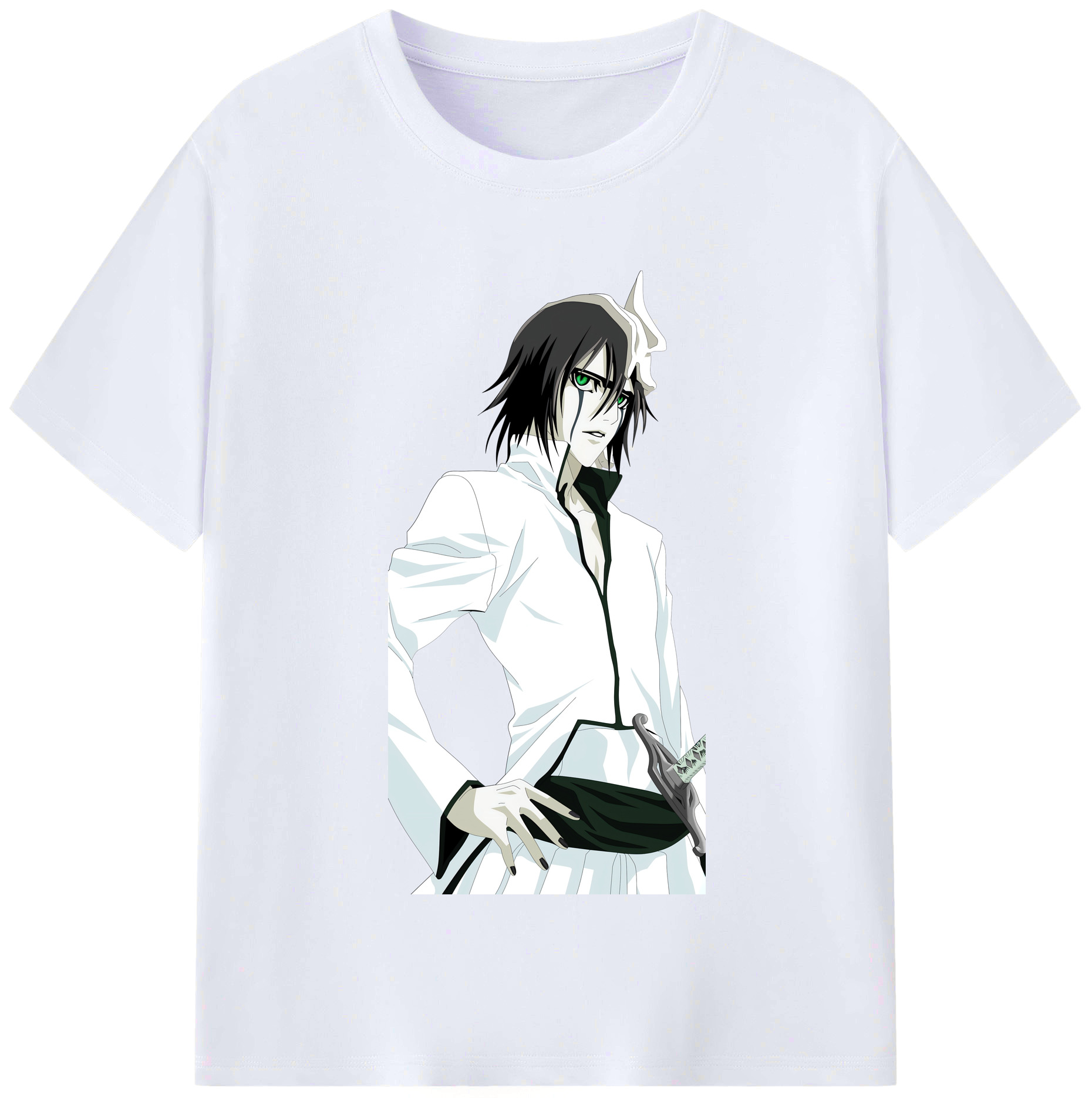 （画像用） ブリーチ ウルキオラ·シファー BLEACH Ulquiorra cifer レディースカジュアルプリントTシャツ（綿100％）