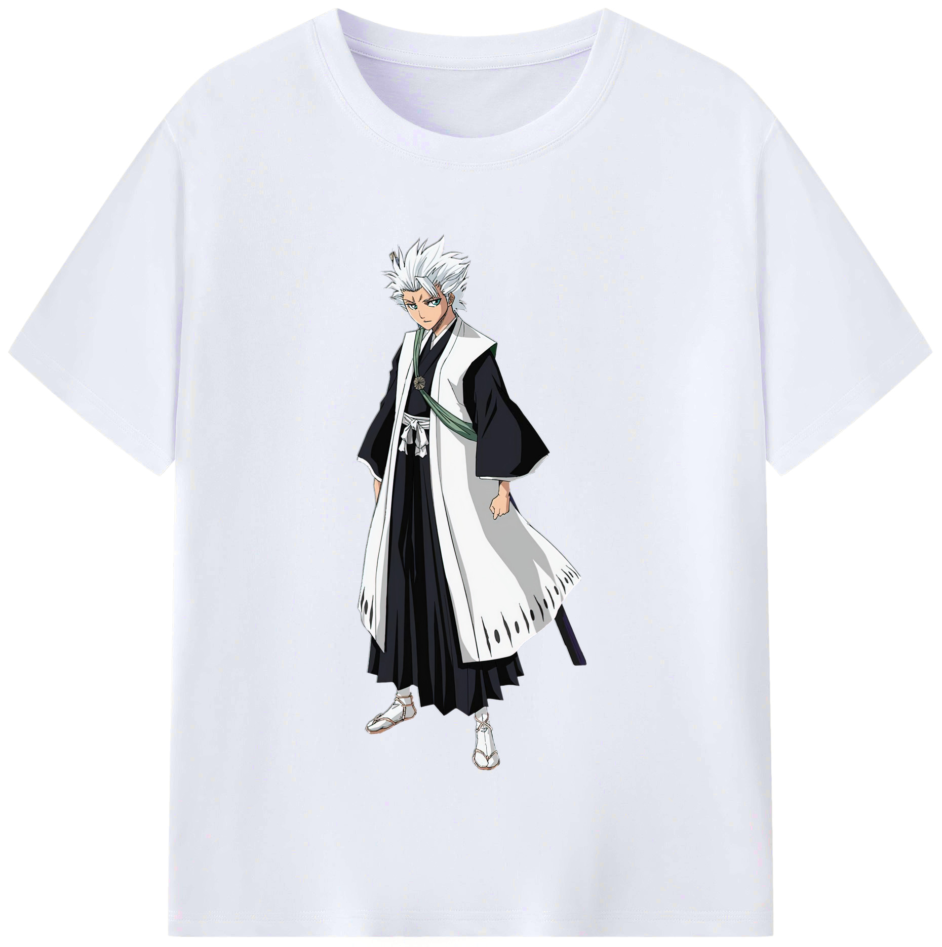 （画像用） ブリーチ 日番谷冬獅郎（ひつがや とうしろう） BLEACH Hitsugaya Toushirou レディースカジュアルプリントTシャツ（綿100％）