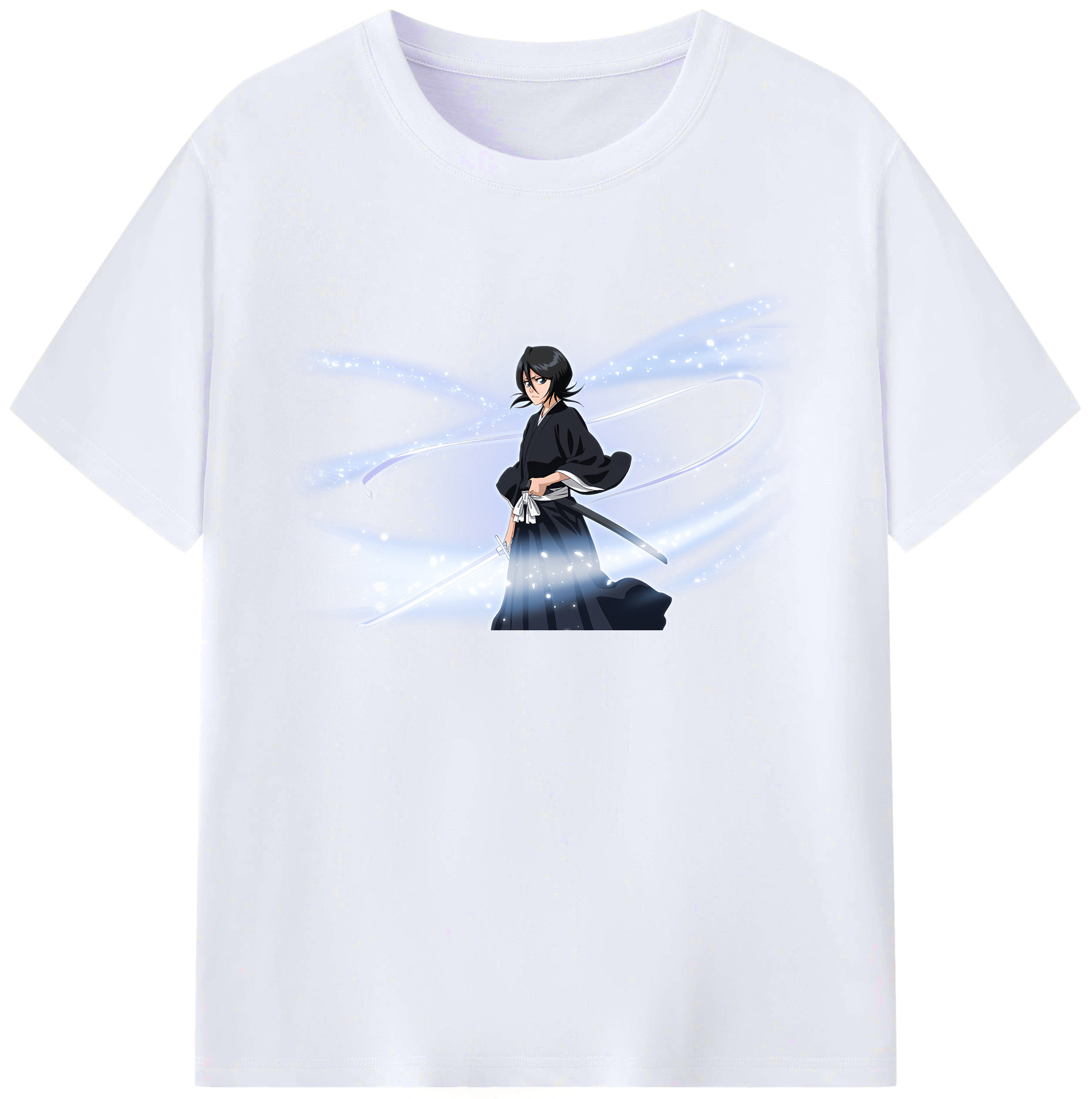 （画像用） ブリーチ 朽木ルキア BLEACH Kuchiki Rukia レディースカジュアルプリントTシャツ（綿100％）