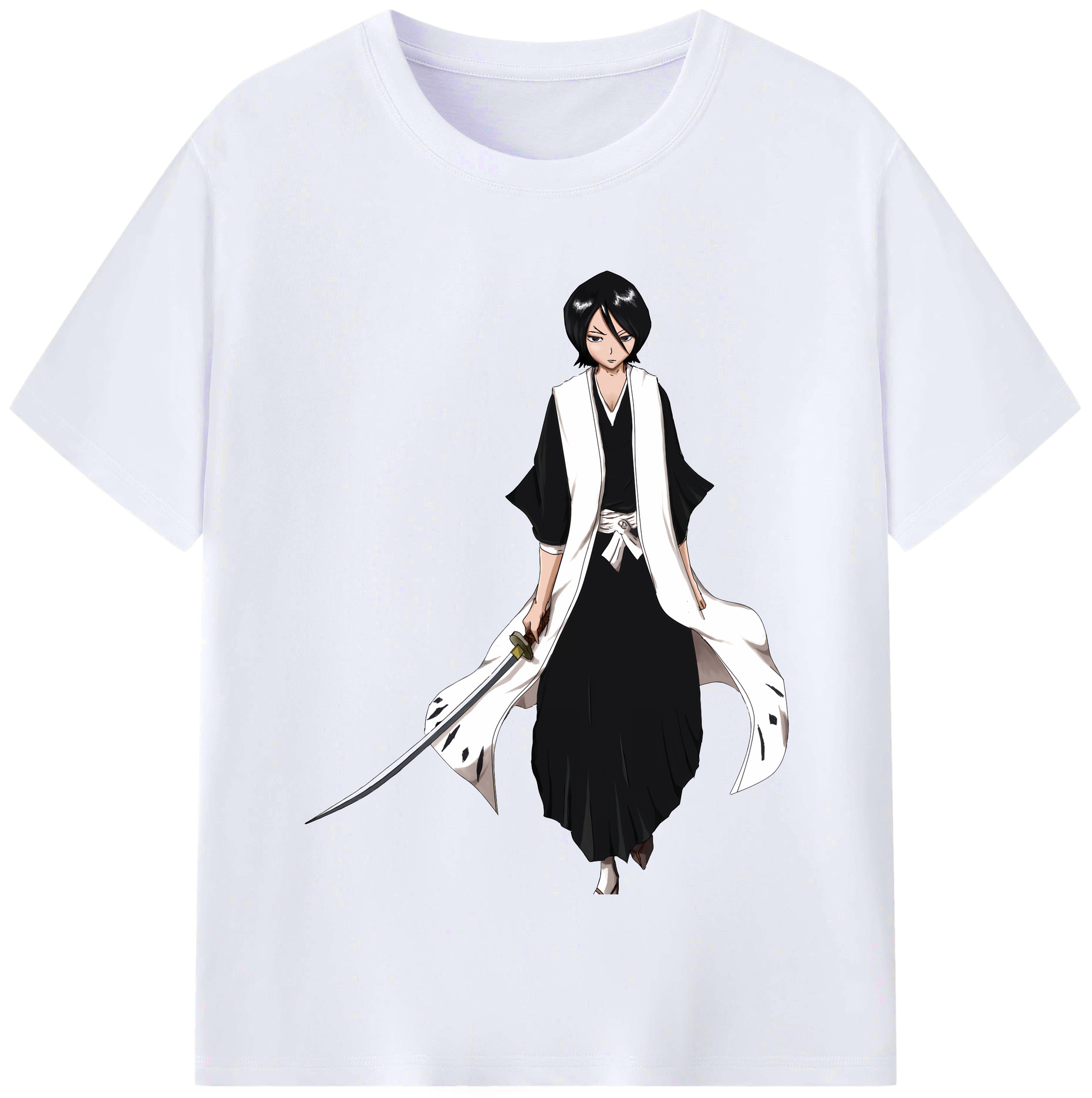 （画像用） ブリーチ 朽木ルキア BLEACH Kuchiki Rukia レディースカジュアルプリントTシャツ（綿100％）