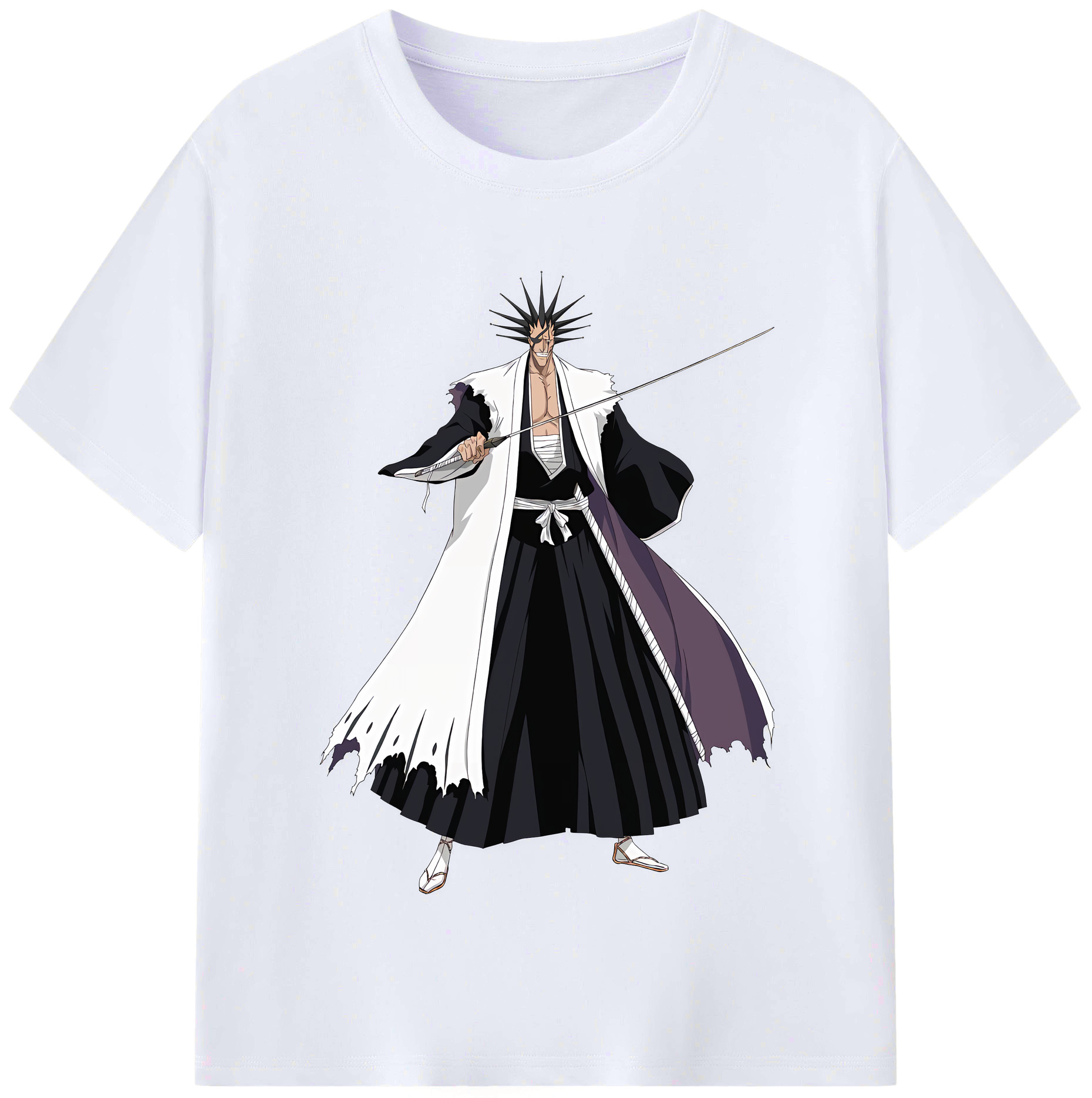 （画像用） ブリーチ ざらき けんぱち BLEACH Zaraki Kenpachi レディースカジュアルプリントTシャツ（綿100％）
