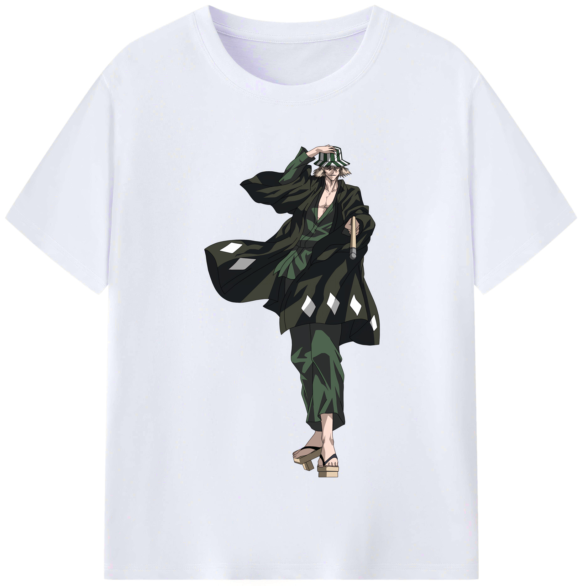 （画像用） "ブリーチ 浦原 喜助（うらはら きすけ） BLEACH Urahara Kisuke " レディースカジュアルプリントTシャツ（綿100％）