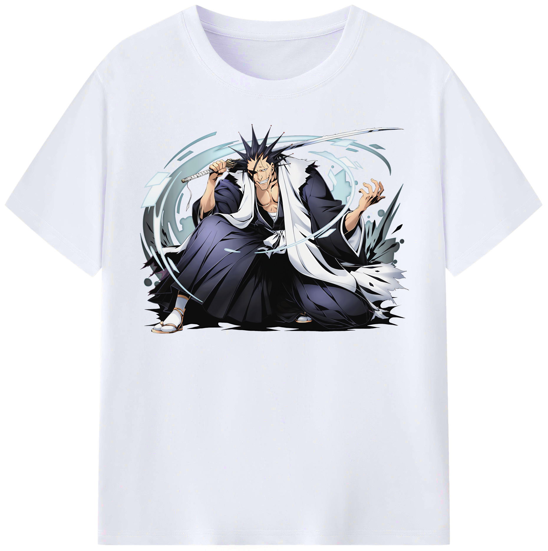 （画像用） ブリーチ ざらき けんぱち BLEACH Zaraki Kenpachi レディースカジュアルプリントTシャツ（綿100％）