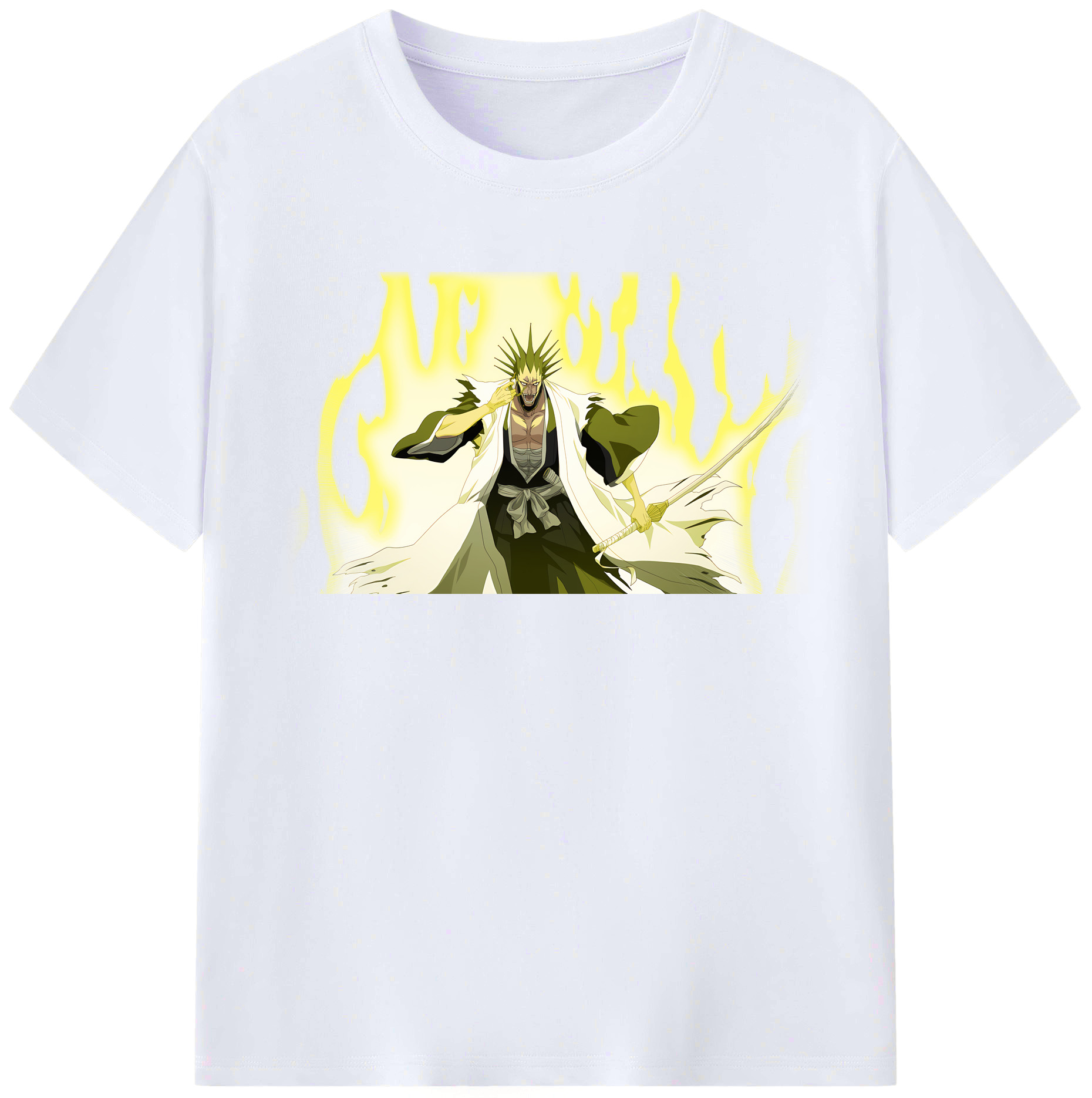 （画像用） ブリーチ ざらき けんぱち BLEACH Zaraki Kenpachi レディースカジュアルプリントTシャツ（綿100％）