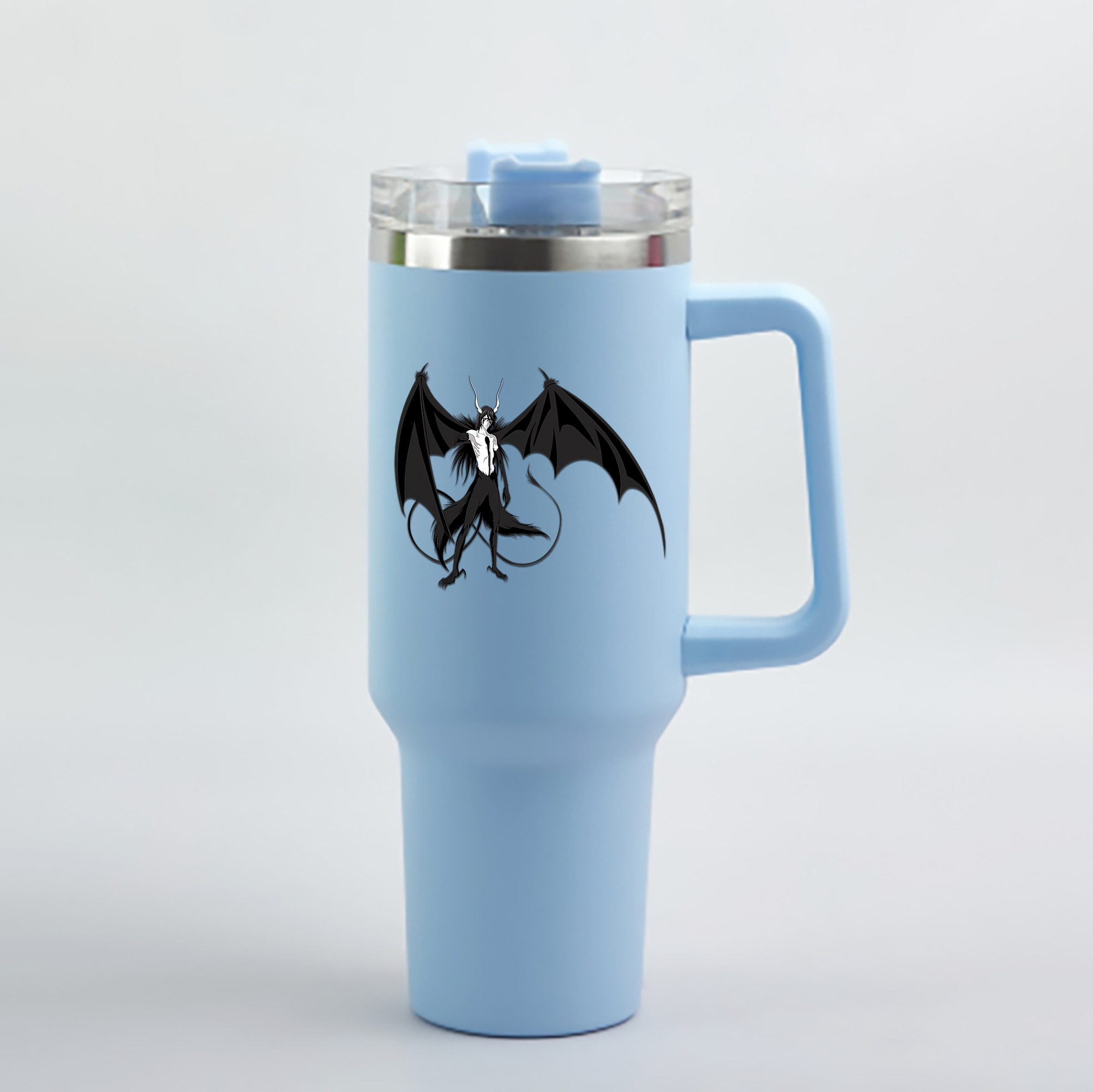 （画像用） ブリーチ ウルキオラ·シファー BLEACH Ulquiorra cifer 1200mL車用タンブラー - クリスタルステッカー（プラスチックストロー付き）