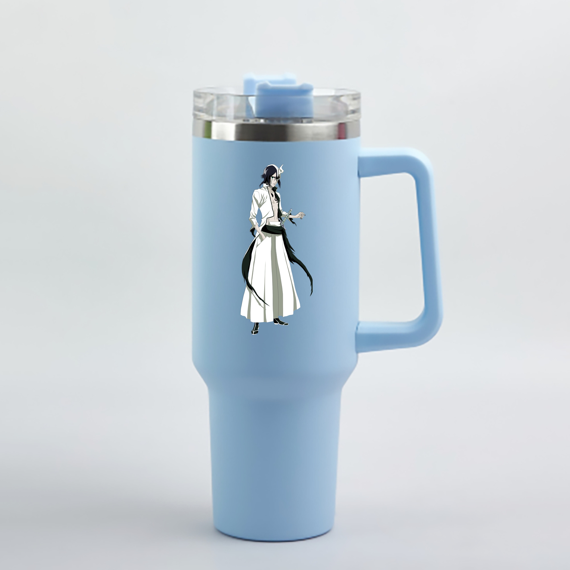 （画像用） ブリーチ ウルキオラ·シファー BLEACH Ulquiorra cifer 1200mL車用タンブラー - クリスタルステッカー（プラスチックストロー付き）