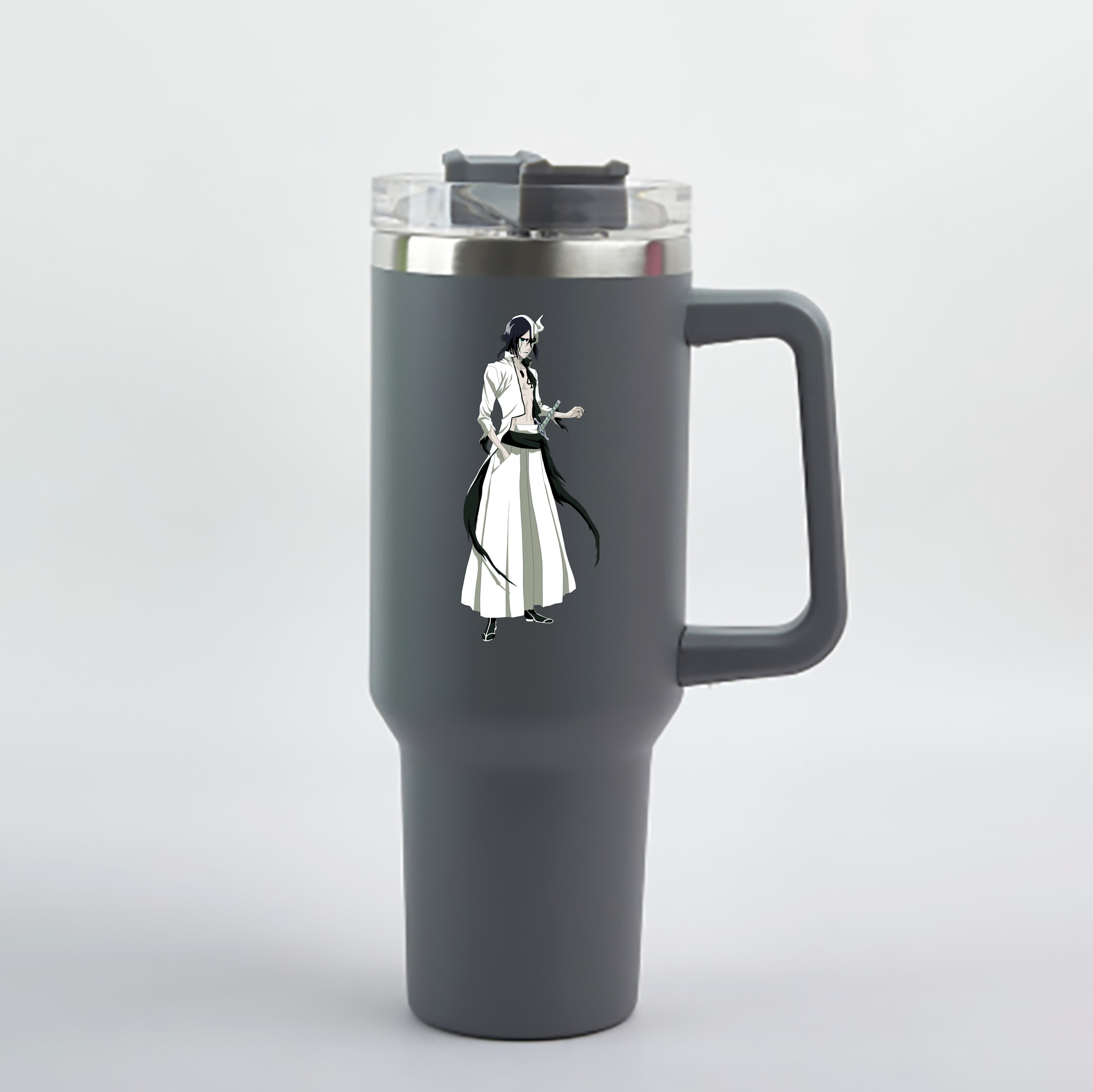 （画像用） ブリーチ ウルキオラ·シファー BLEACH Ulquiorra cifer 1200mL車用タンブラー - クリスタルステッカー（プラスチックストロー付き）