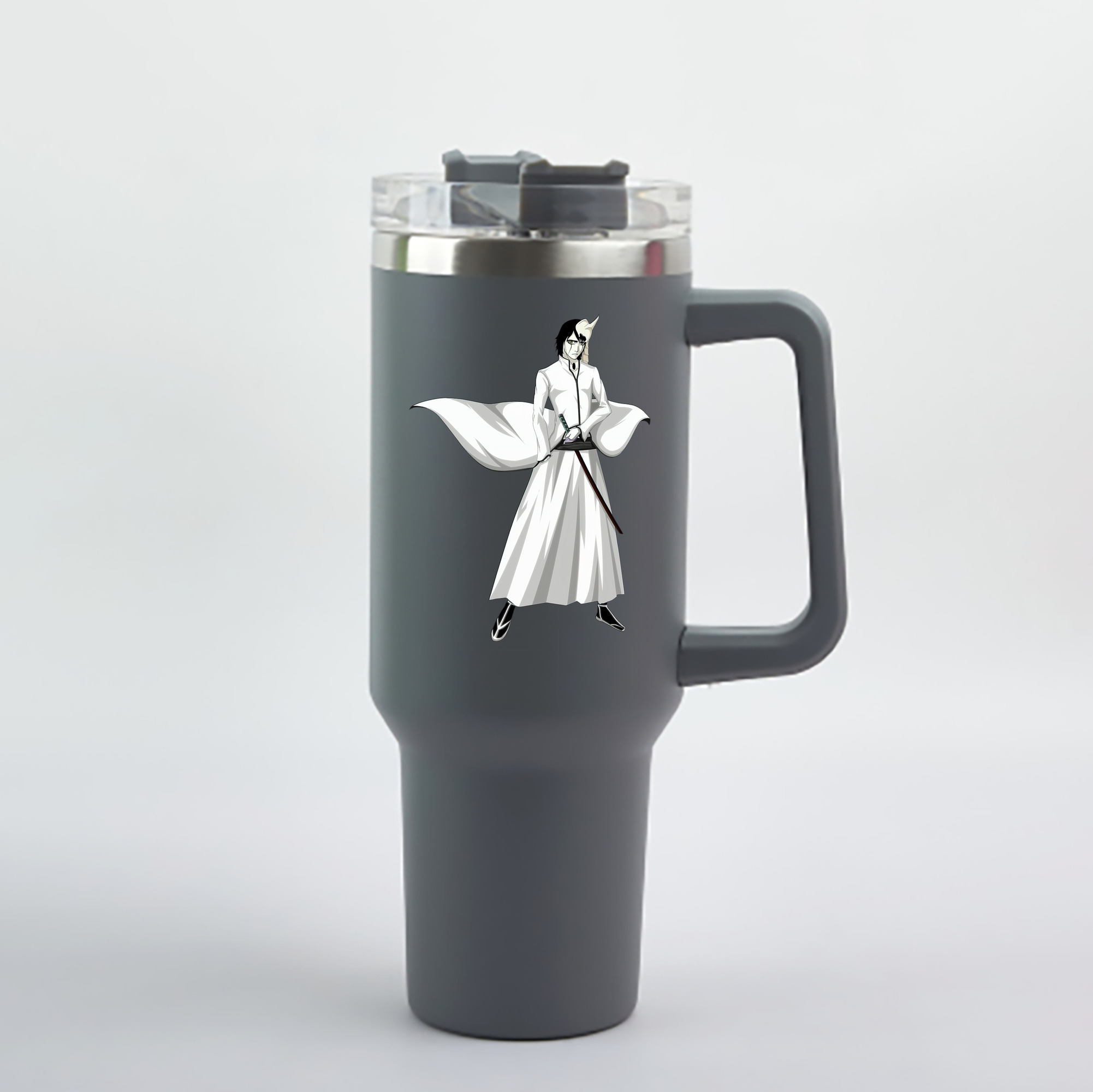 （画像用） ブリーチ ウルキオラ·シファー BLEACH Ulquiorra cifer 1200mL車用タンブラー - クリスタルステッカー（プラスチックストロー付き）