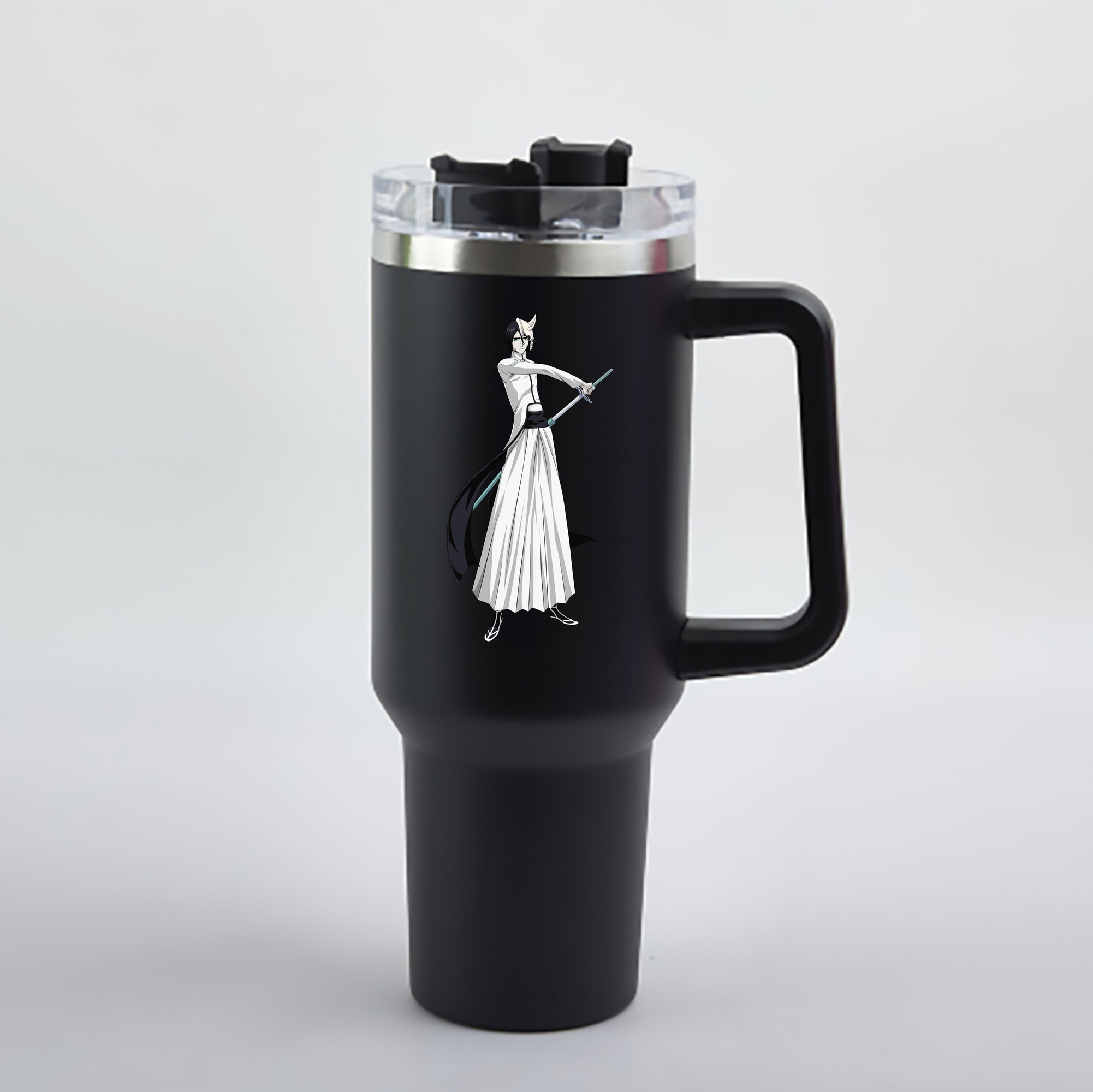 （画像用） ブリーチ ウルキオラ·シファー BLEACH Ulquiorra cifer 1200mL車用タンブラー - クリスタルステッカー（プラスチックストロー付き）