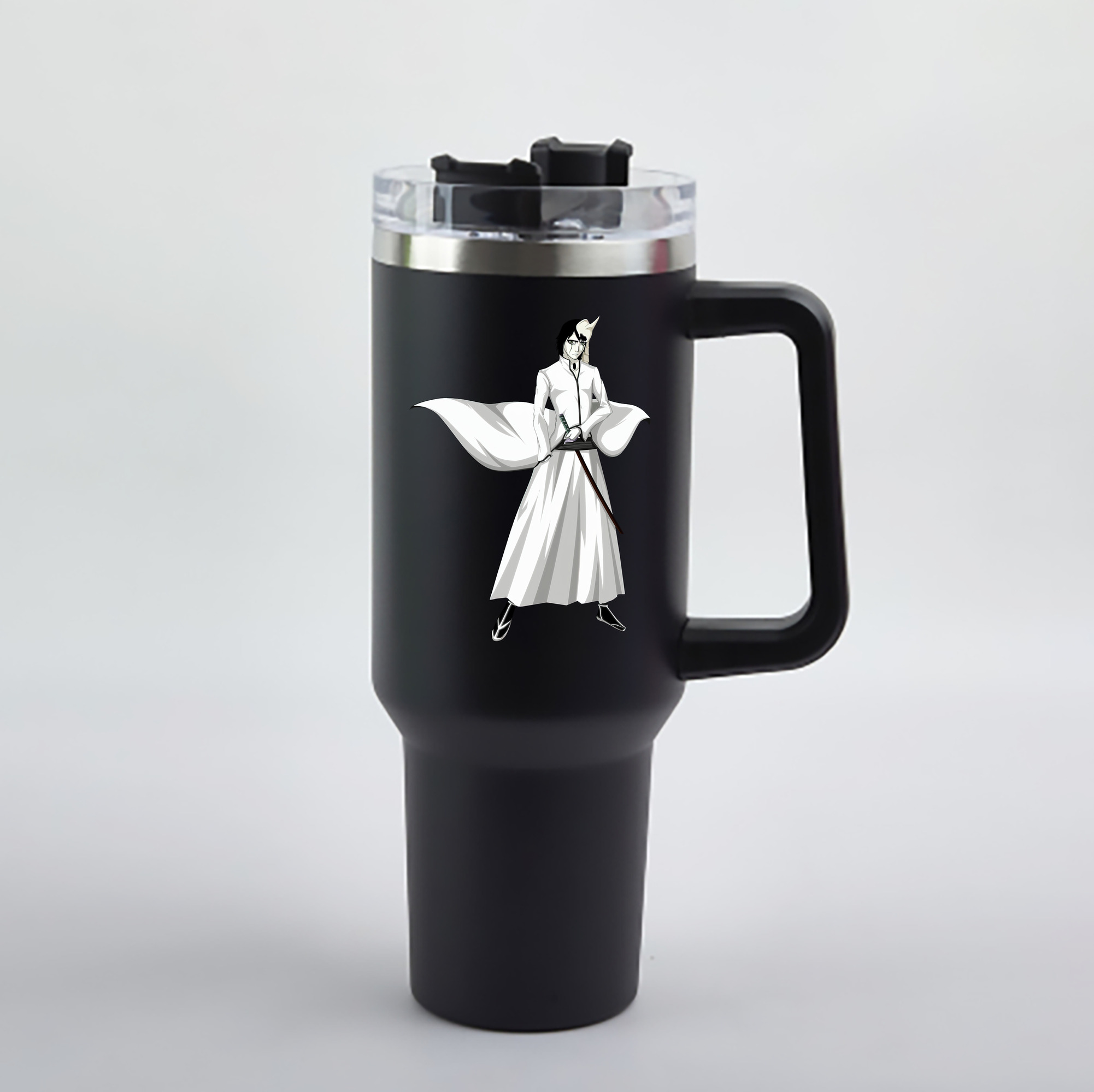 （画像用） ブリーチ ウルキオラ·シファー BLEACH Ulquiorra cifer 1200mL車用タンブラー - クリスタルステッカー（プラスチックストロー付き）
