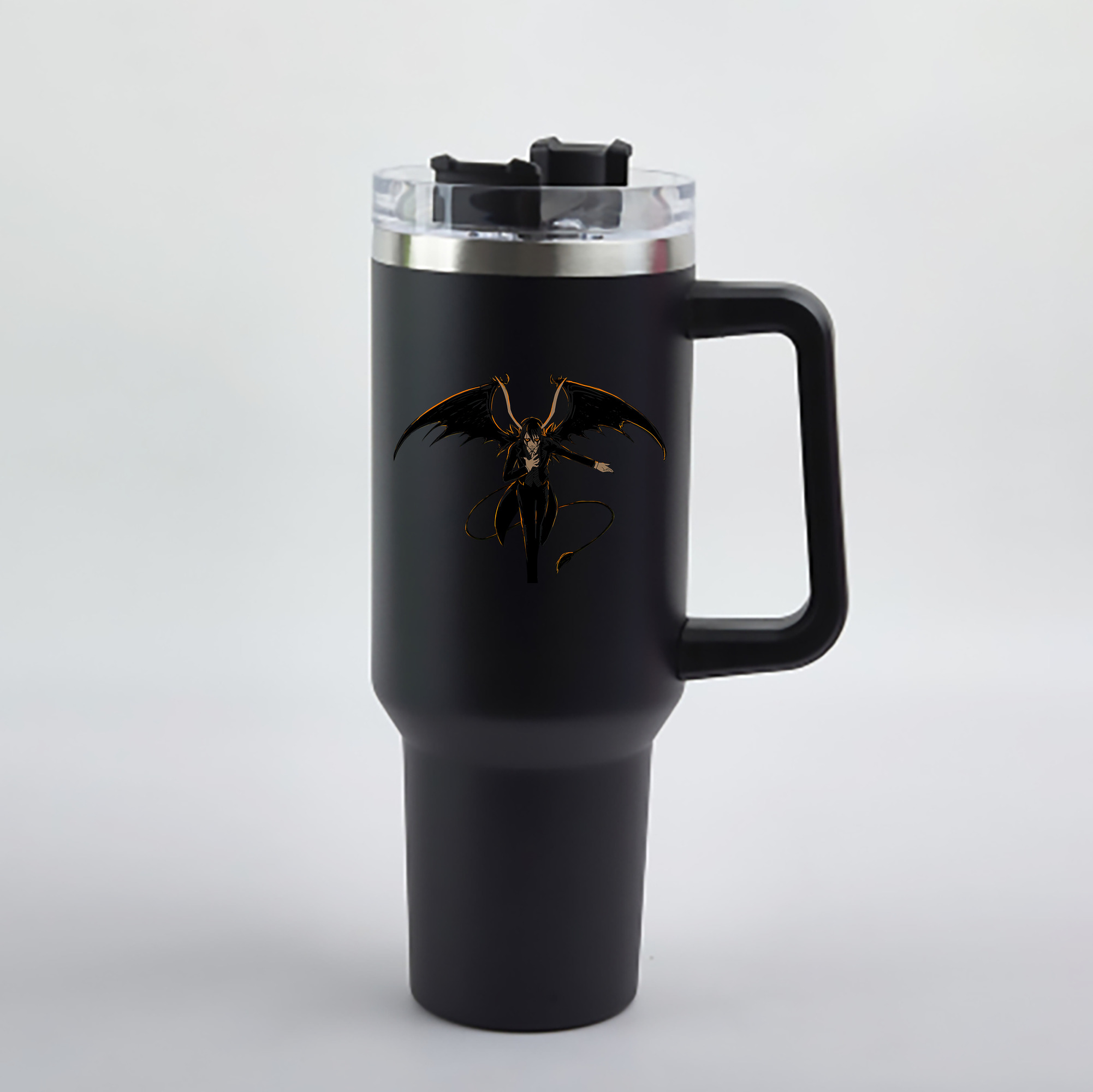 （画像用） ブリーチ ウルキオラ·シファー BLEACH Ulquiorra cifer 1200mL車用タンブラー - クリスタルステッカー（プラスチックストロー付き）